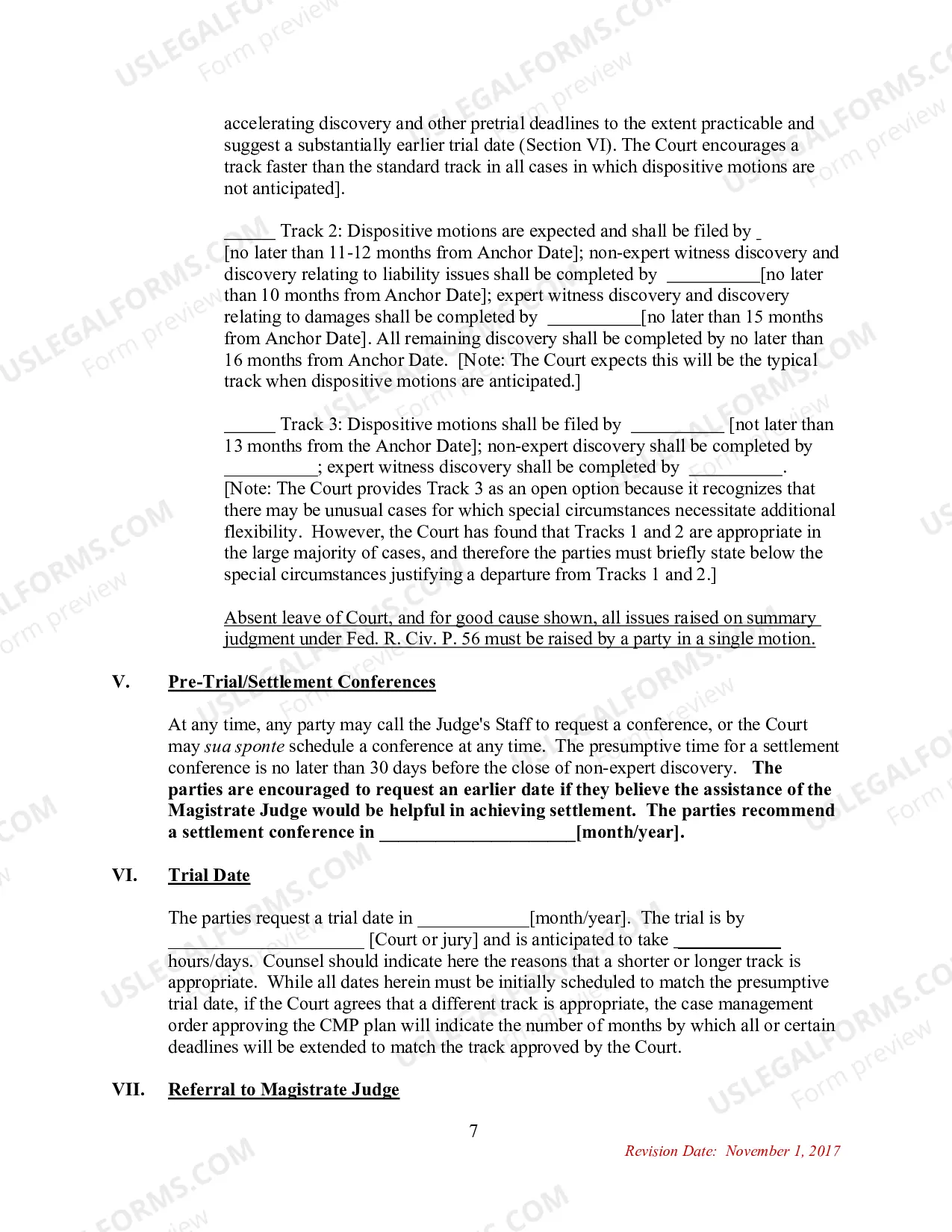 Preview Case Management Plan
