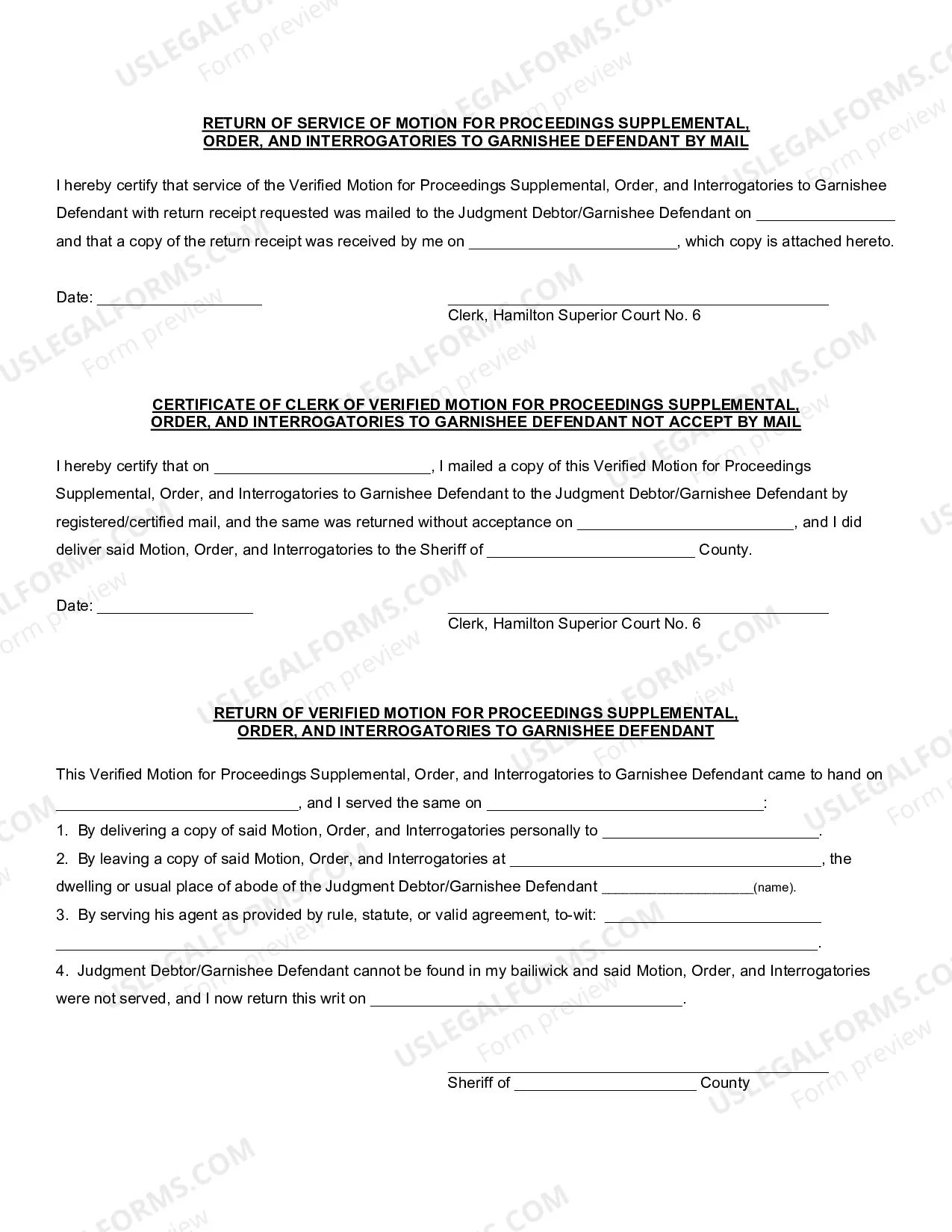 Preview Verified Motion For Proceedings Supplemental And Order To Appear