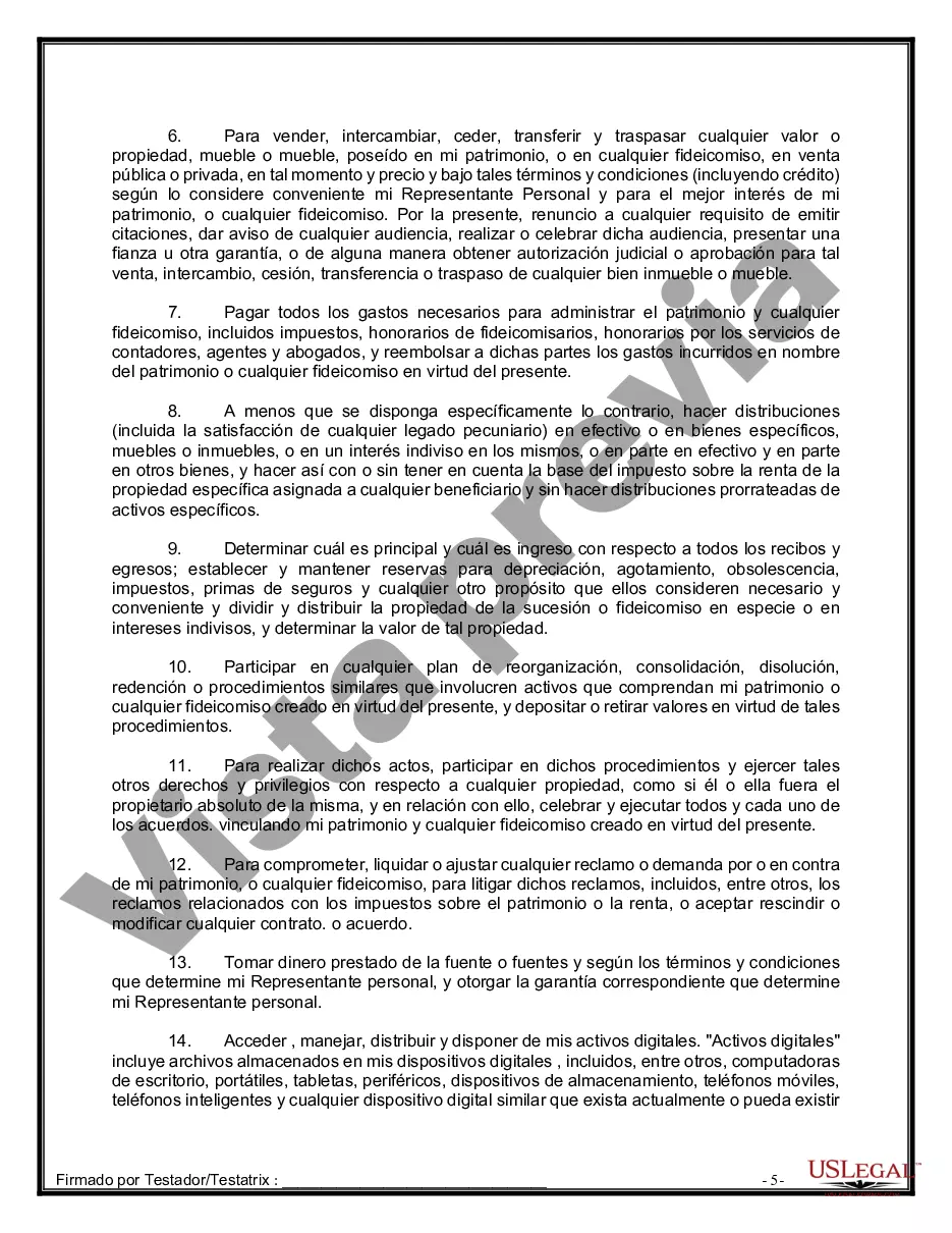 Preview Paquete de Voluntades Mutuas con Últimas Voluntades y Testamentos para Pareja Casada con Hijos Adultos