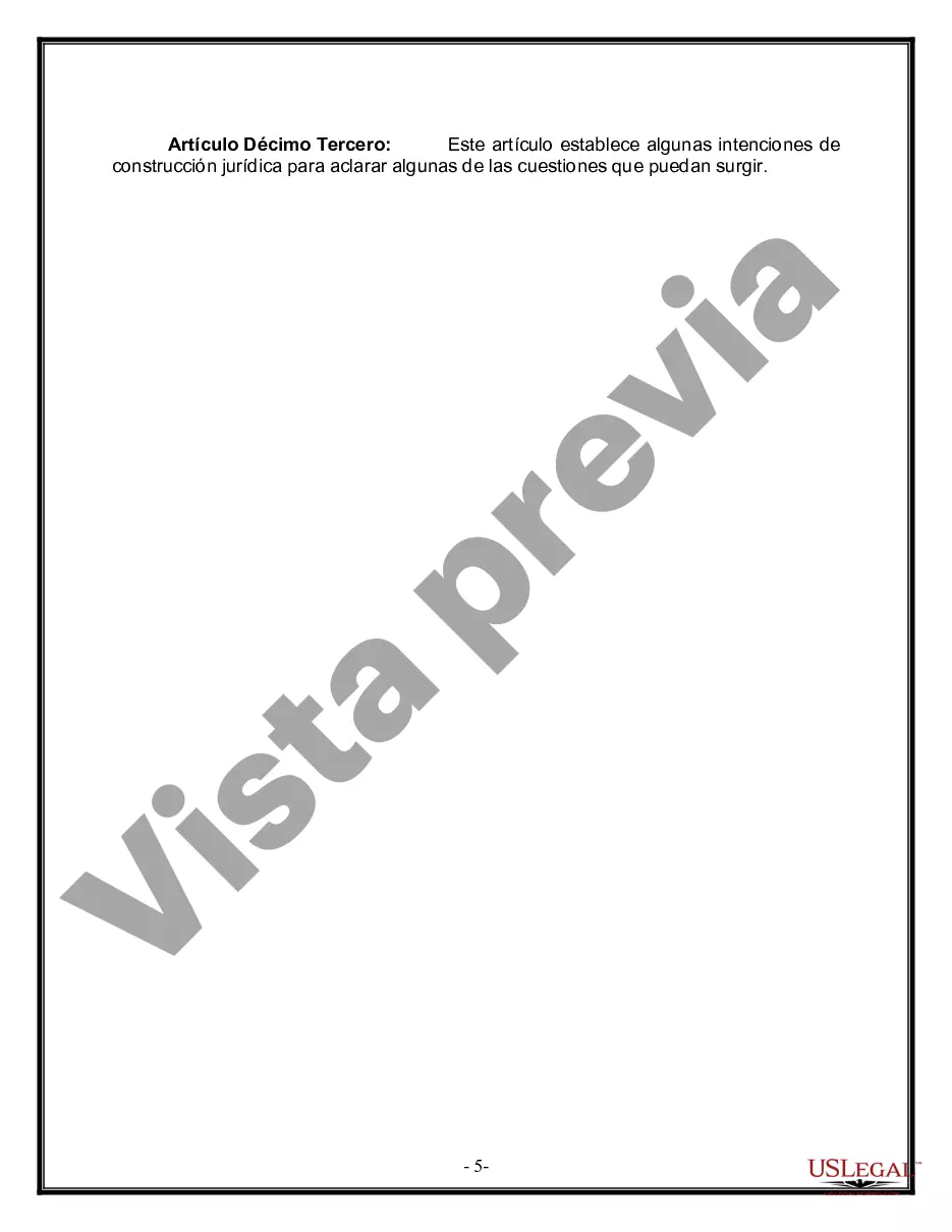 Preview Formulario de última voluntad y testamento legal para una viuda o viudo con hijos adultos y menores