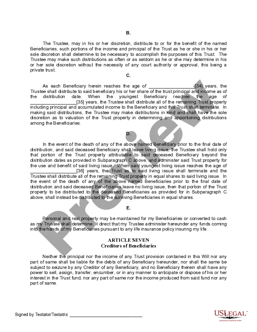 Get Last Will and Testament for a Widow or Widower with Adult and Minor Children Preview Last Will and Testament for a Widow or Widower with Adult and Minor Children