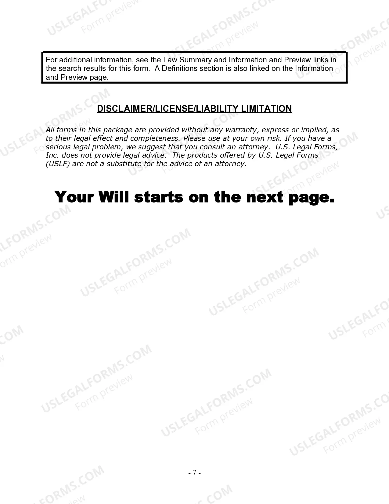 Preview Last Will and Testament for other Persons