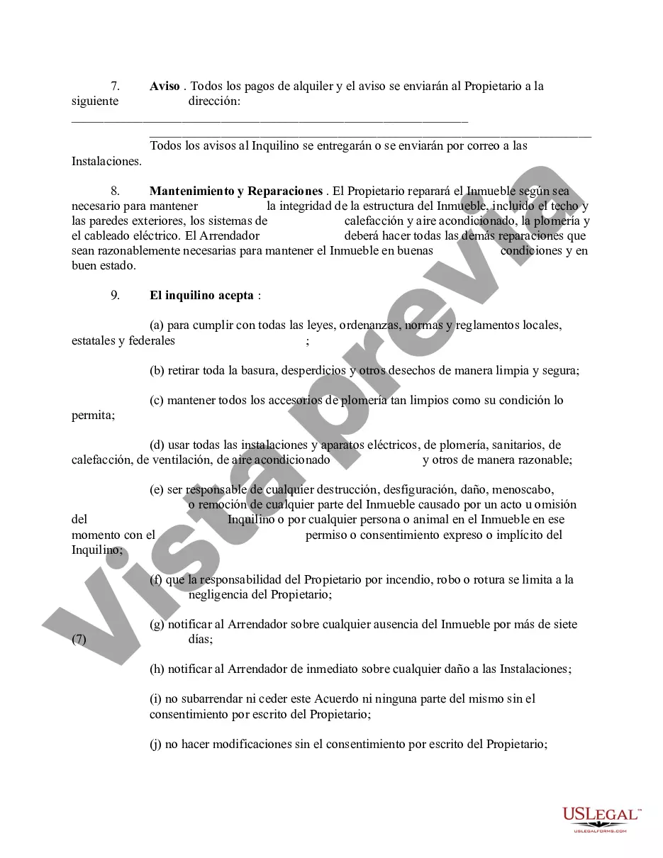 Preview Contrato de alquiler residencial