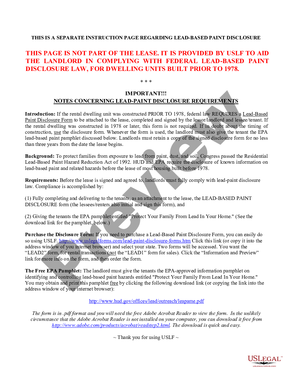 page 8 Residential Rental Agreement preview