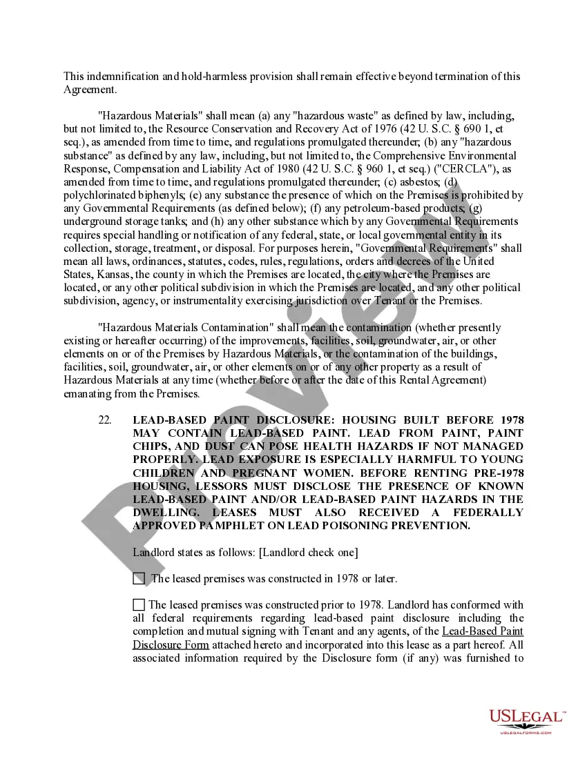 Preview Residential Rental Agreement