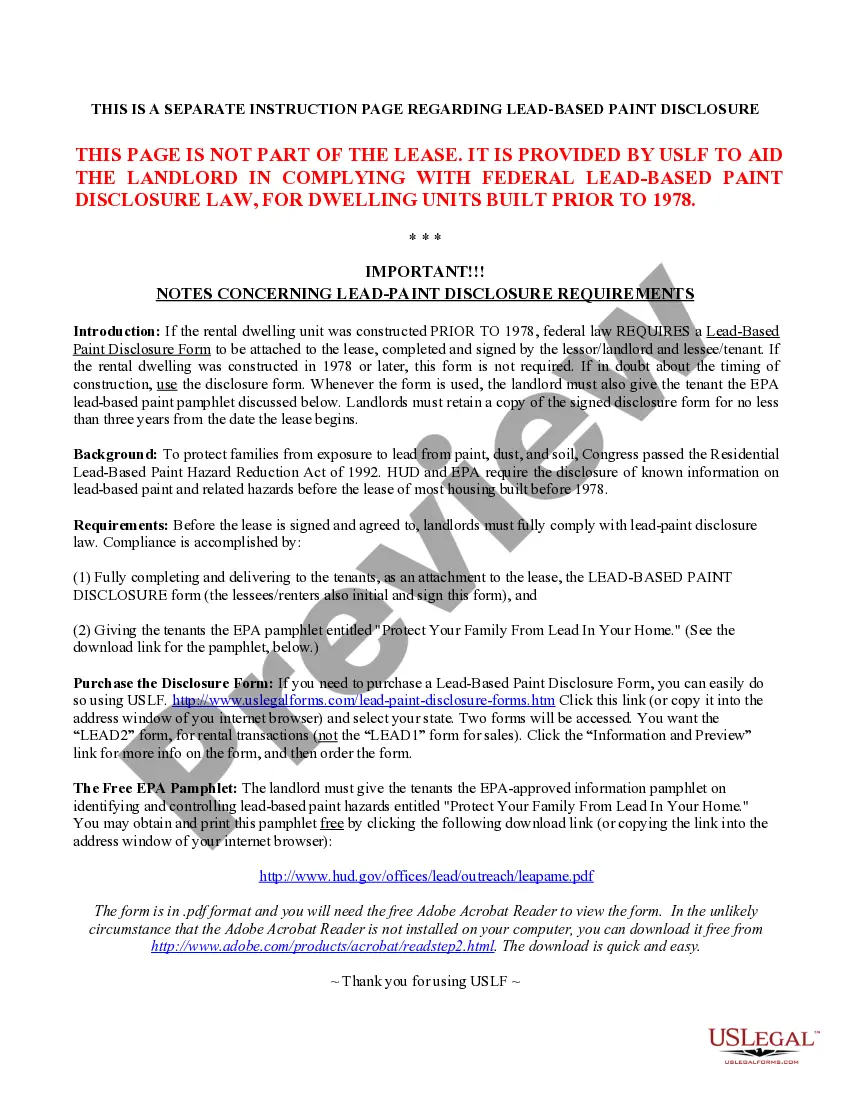 Preview Residential Rental Agreement