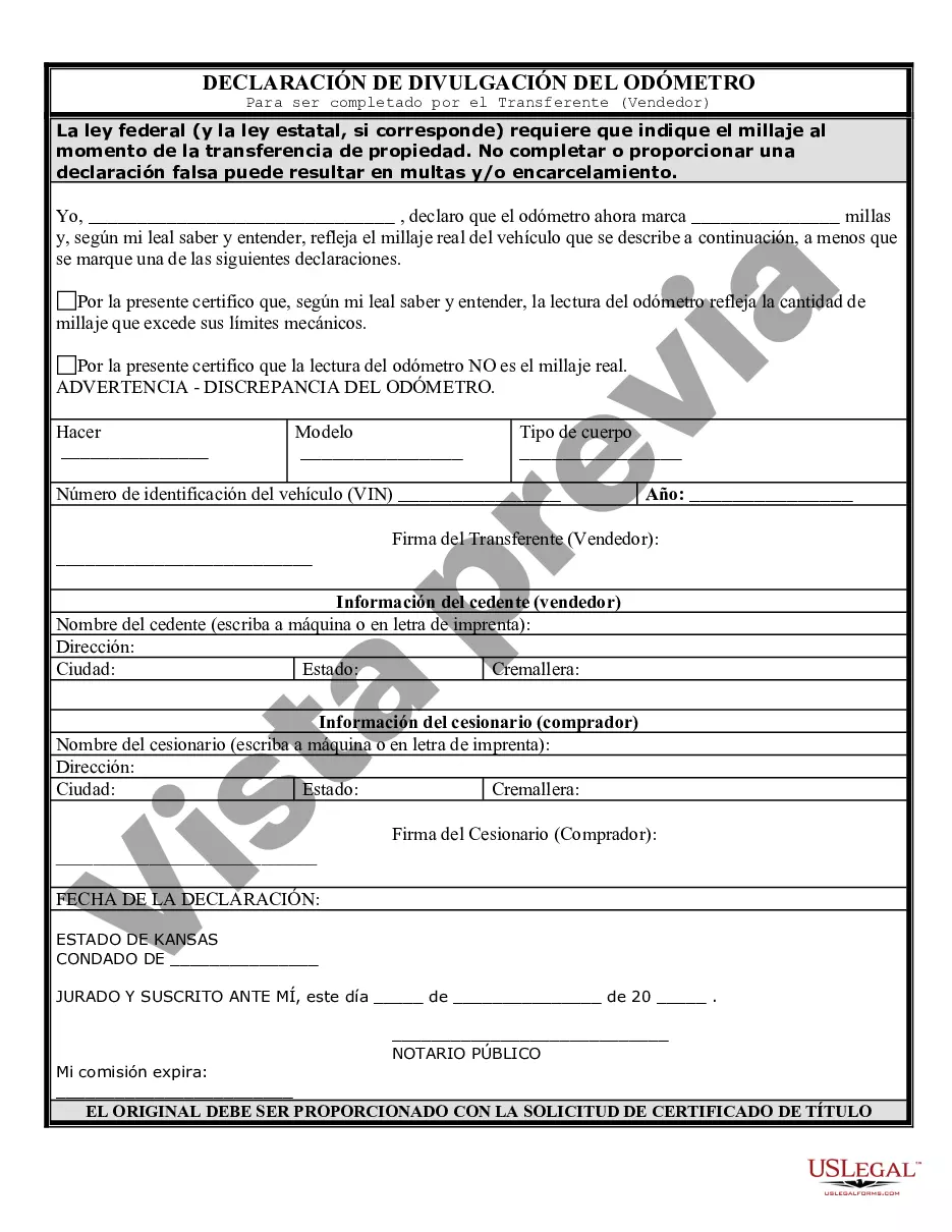 Preview Factura de venta de automóvil y estado de cuenta del odómetro para la venta tal como está