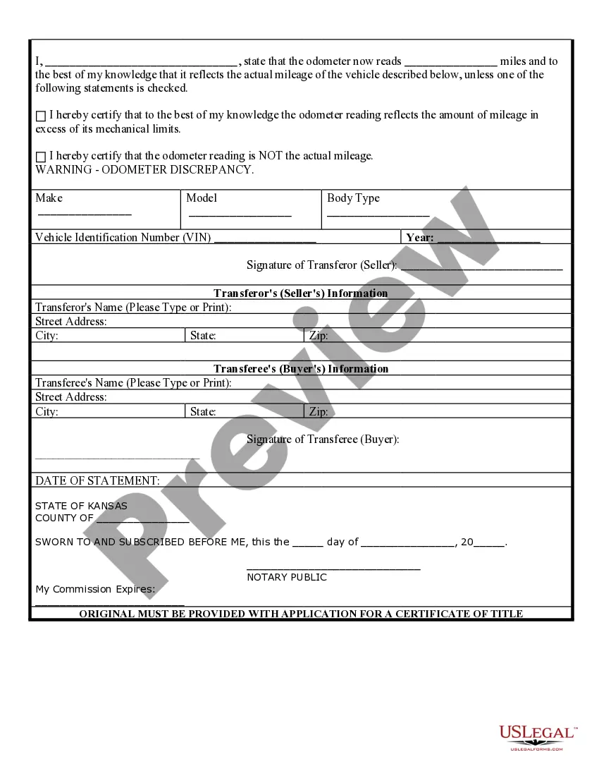 Get Bill of Sale of Automobile and Odometer Statement for As-Is Sale Preview Bill of Sale of Automobile and Odometer Statement for As-Is Sale