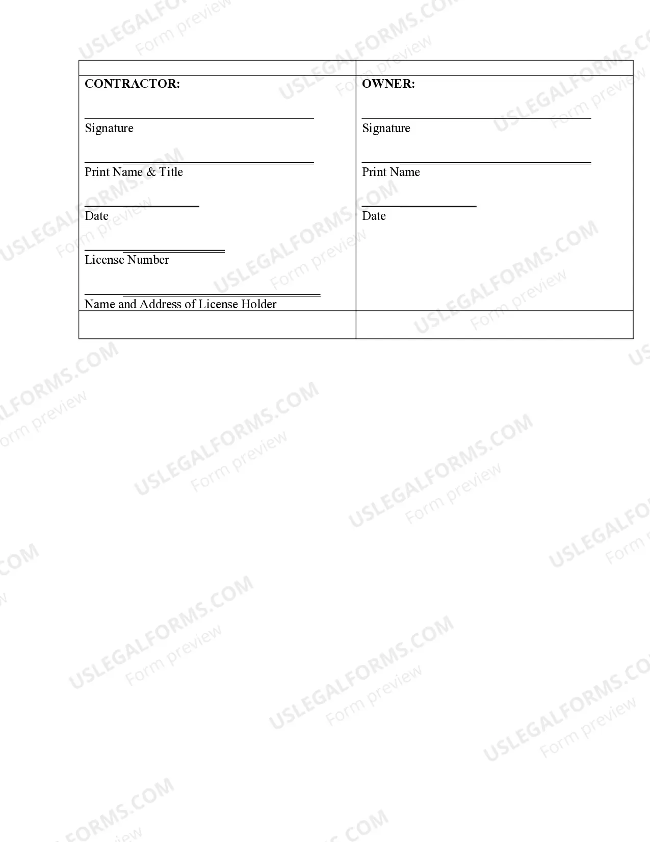 Preview Concrete Mason Contract for Contractor