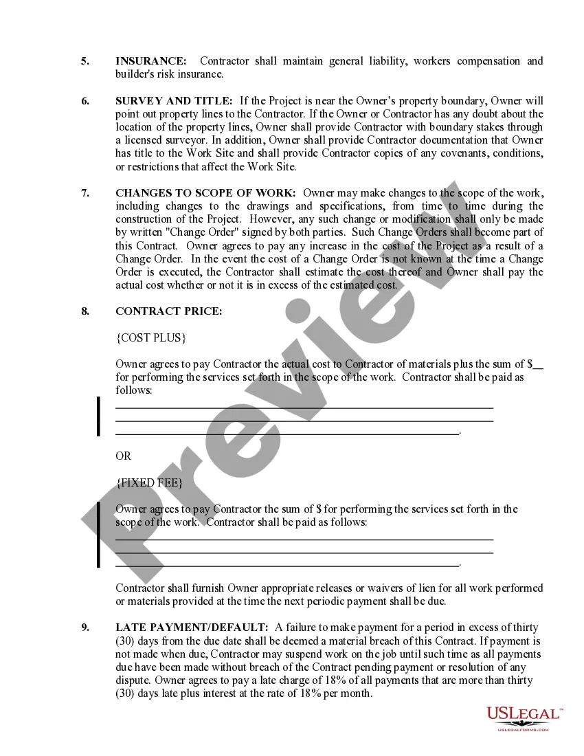 Preview Insulation Contract for Contractor