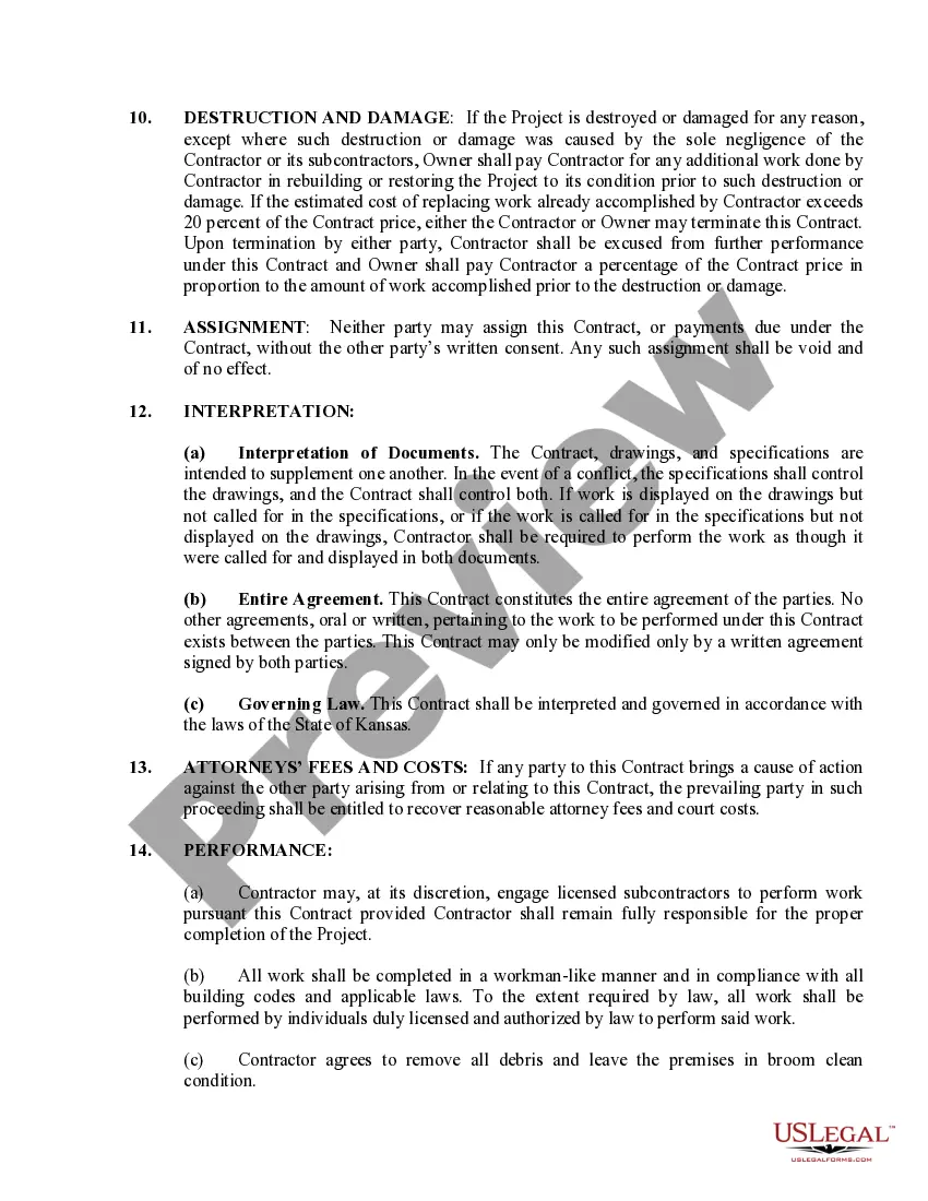 Preview Insulation Contract for Contractor