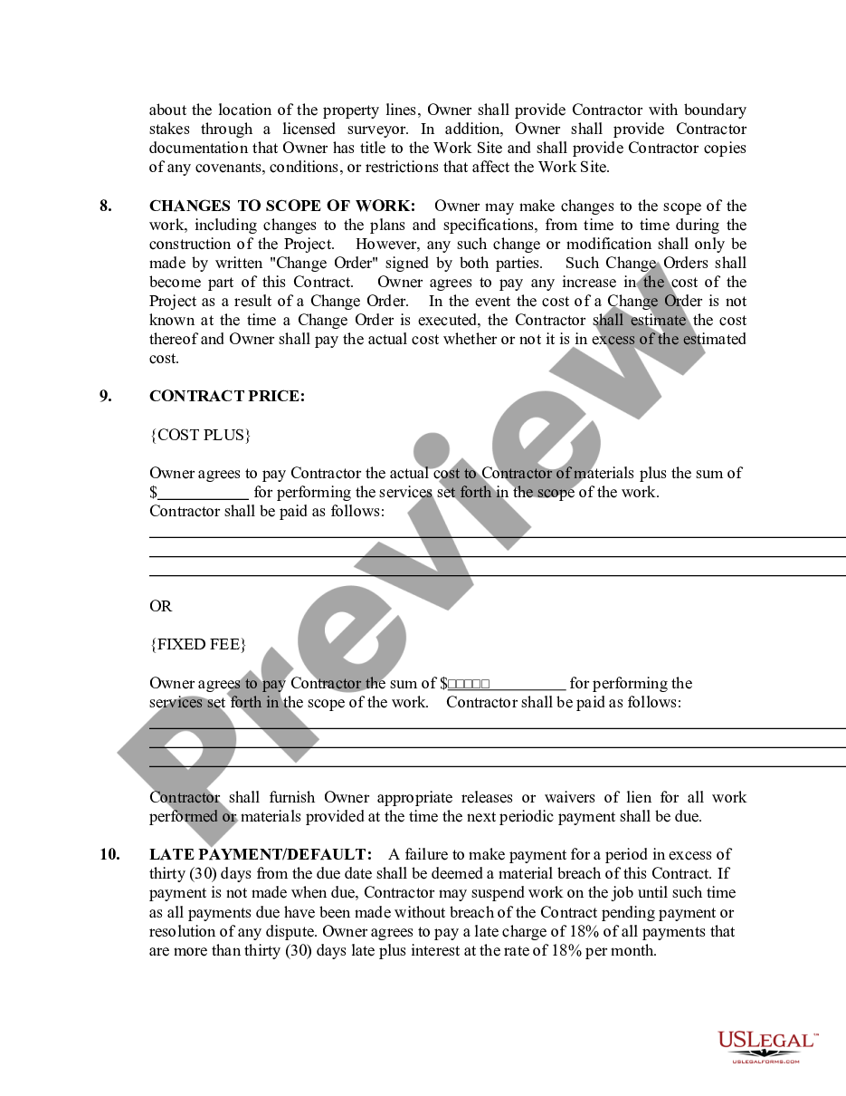 page 1 Drainage Contract for Contractor preview