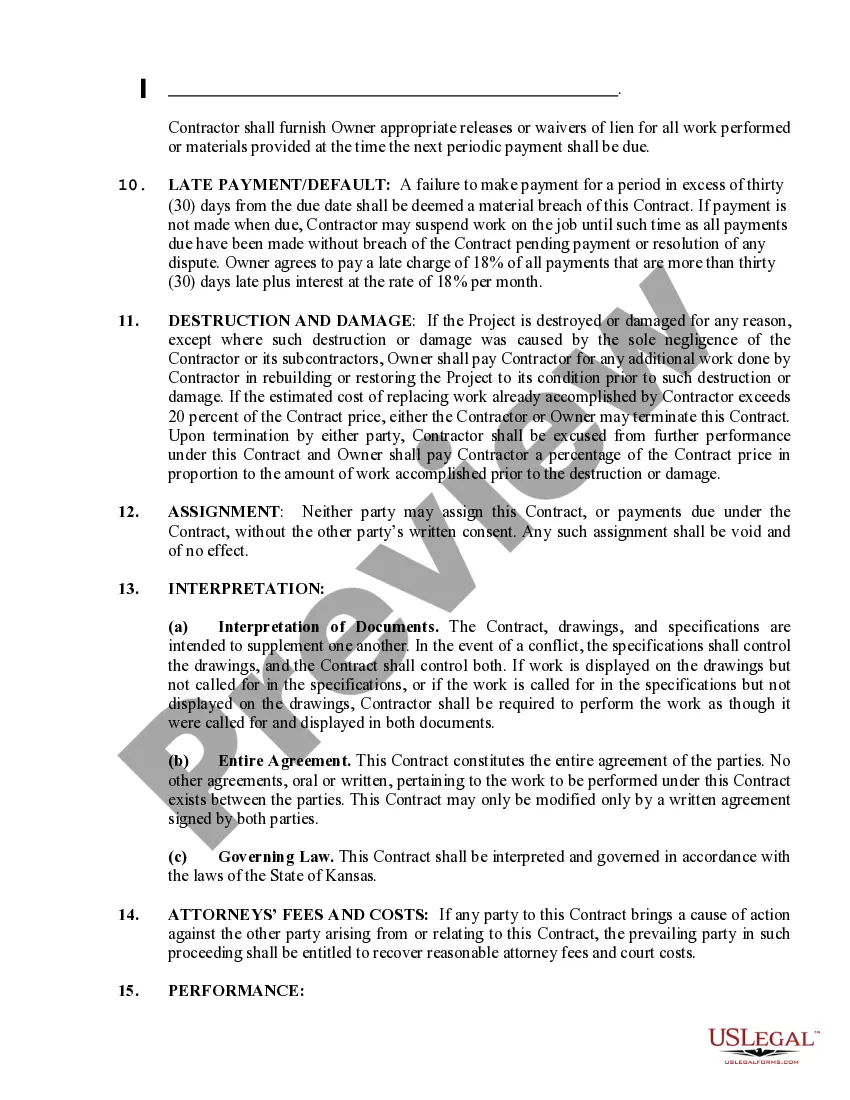 Preview Foundation Contract for Contractor