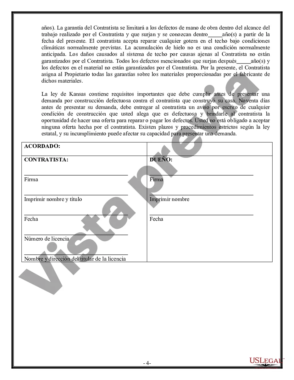Preview Contrato de techado para contratista