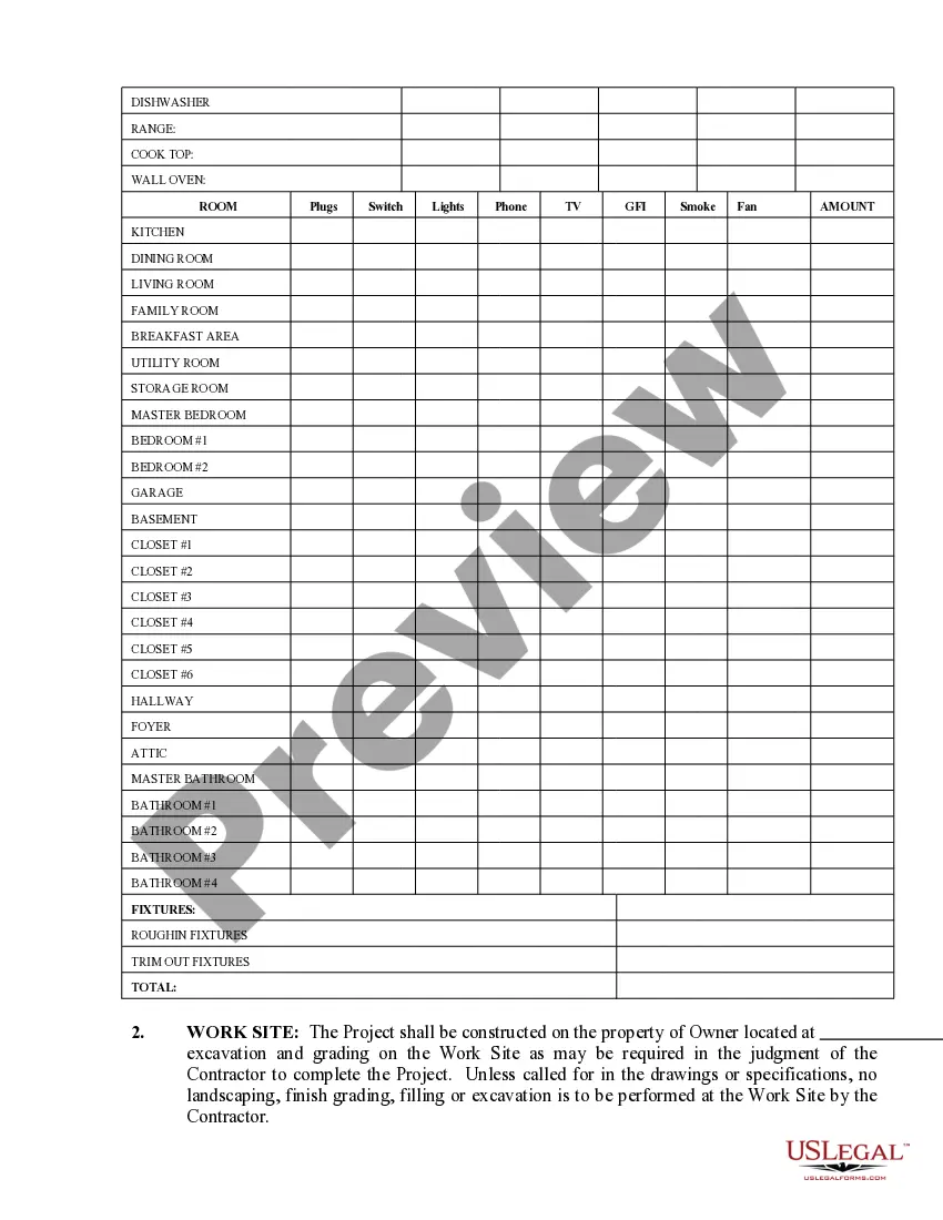 Preview Electrical Contract for Contractor