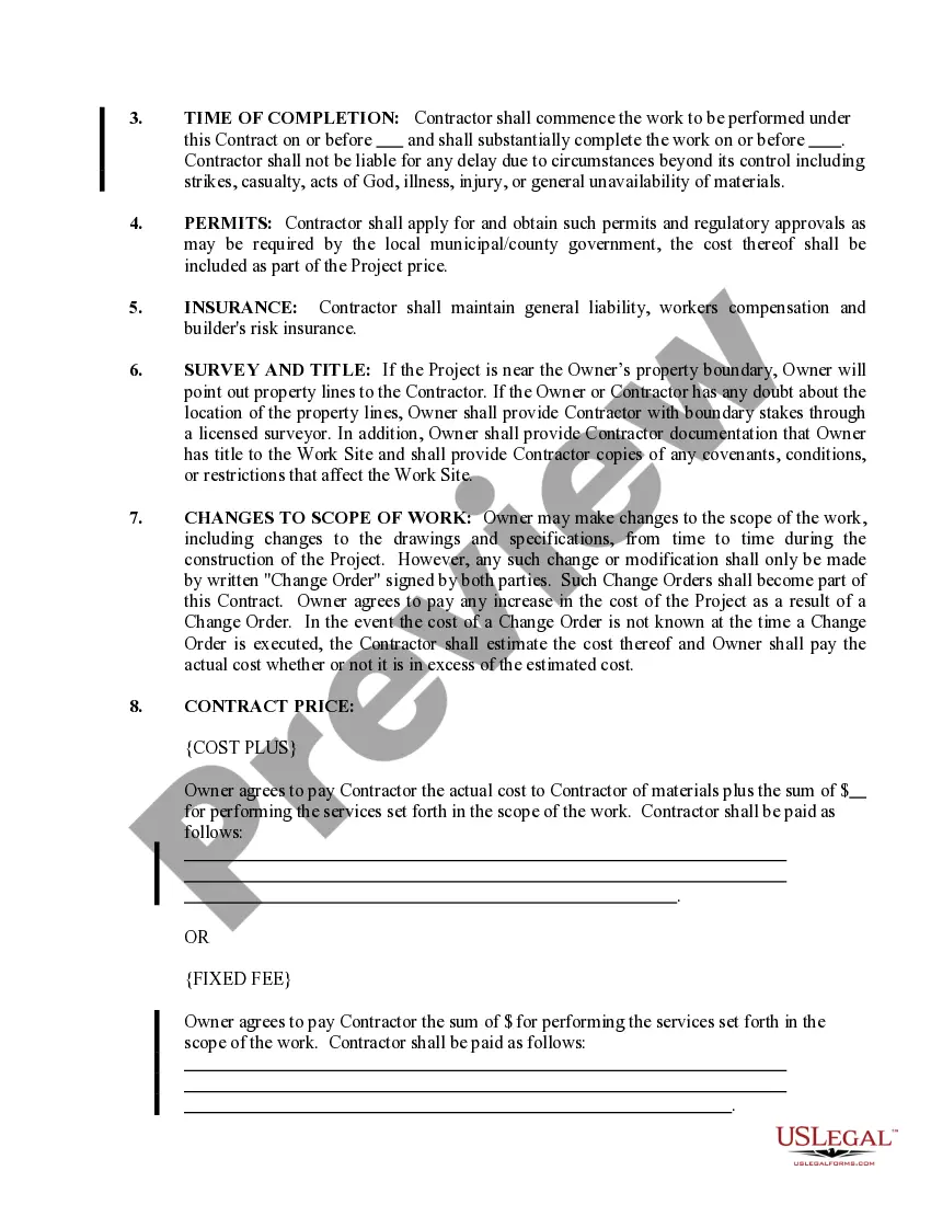 Preview Electrical Contract for Contractor