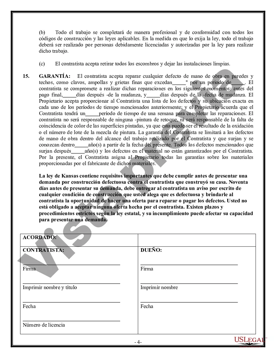 Preview Contrato de paneles de yeso de yeso para contratista