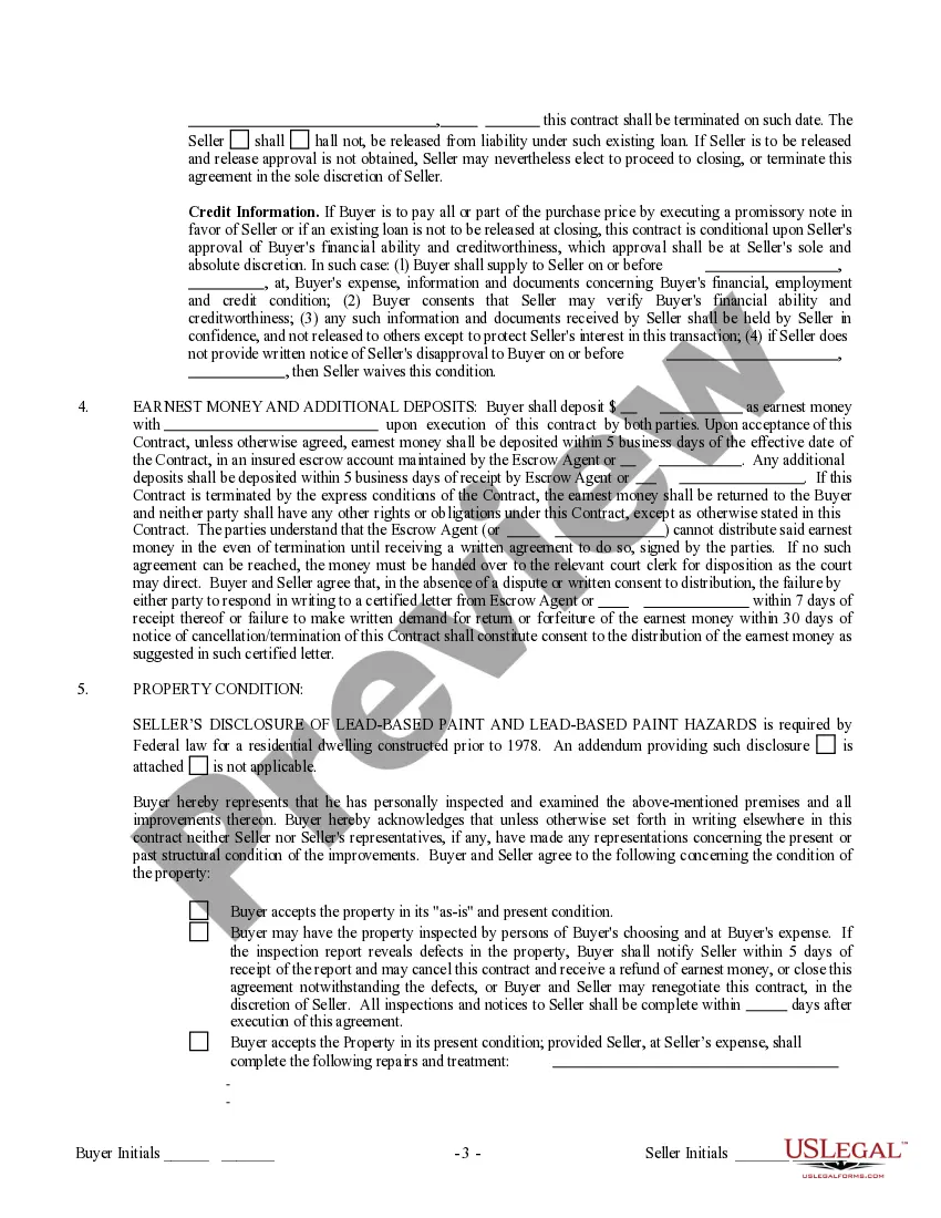 Preview Contract for Sale and Purchase of Real Estate with No Broker for Residential Home Sale Agreement