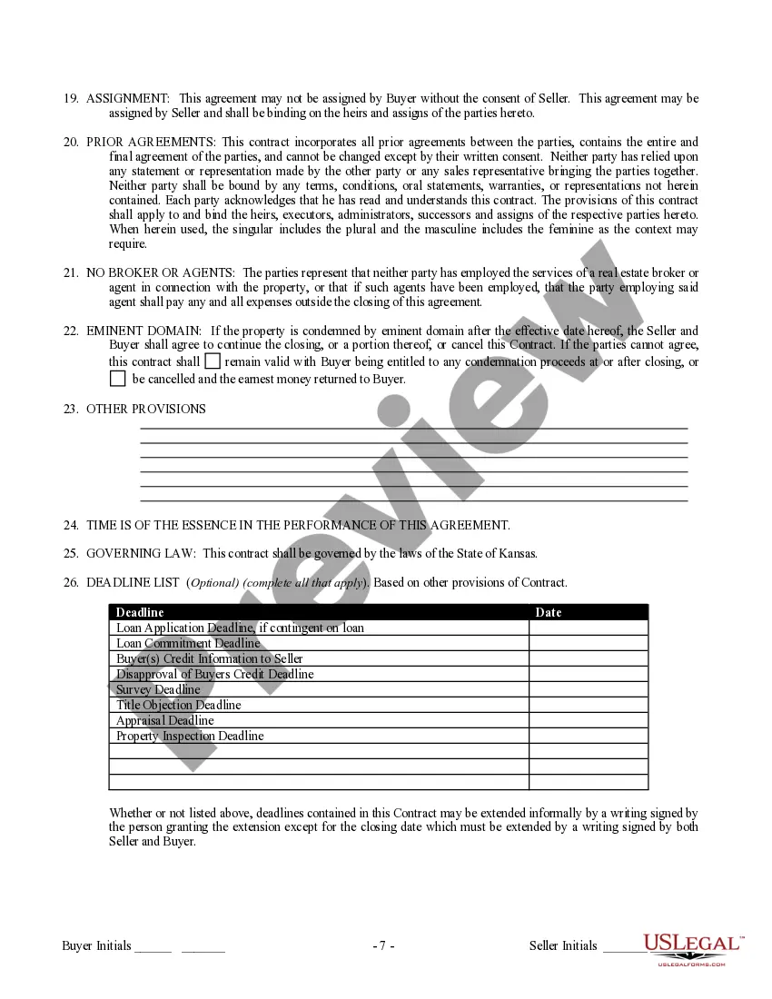 Preview Contract for Sale and Purchase of Real Estate with No Broker for Residential Home Sale Agreement