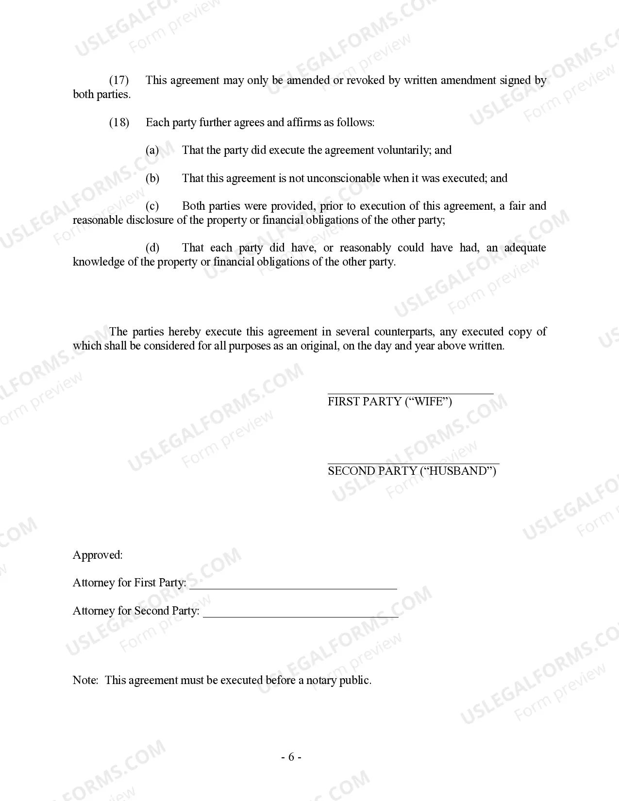 Preview Kansas Prenuptial Premarital Agreement without Financial Statements