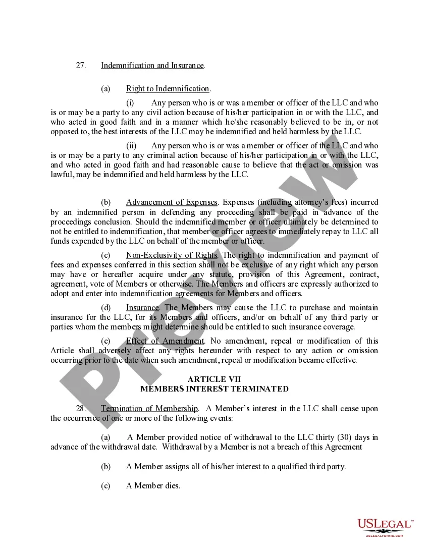 Get Limited Liability Company LLC Operating Agreement Preview Limited Liability Company LLC Operating Agreement