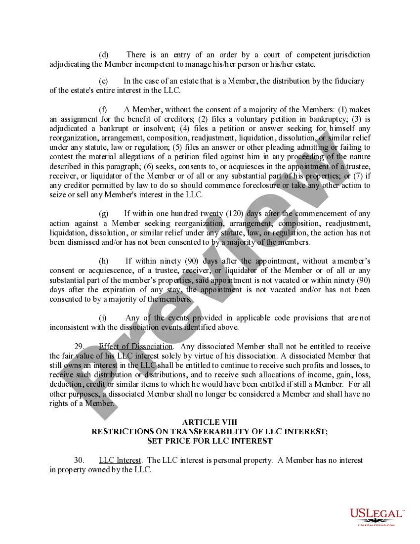 Get Limited Liability Company LLC Operating Agreement Preview Limited Liability Company LLC Operating Agreement