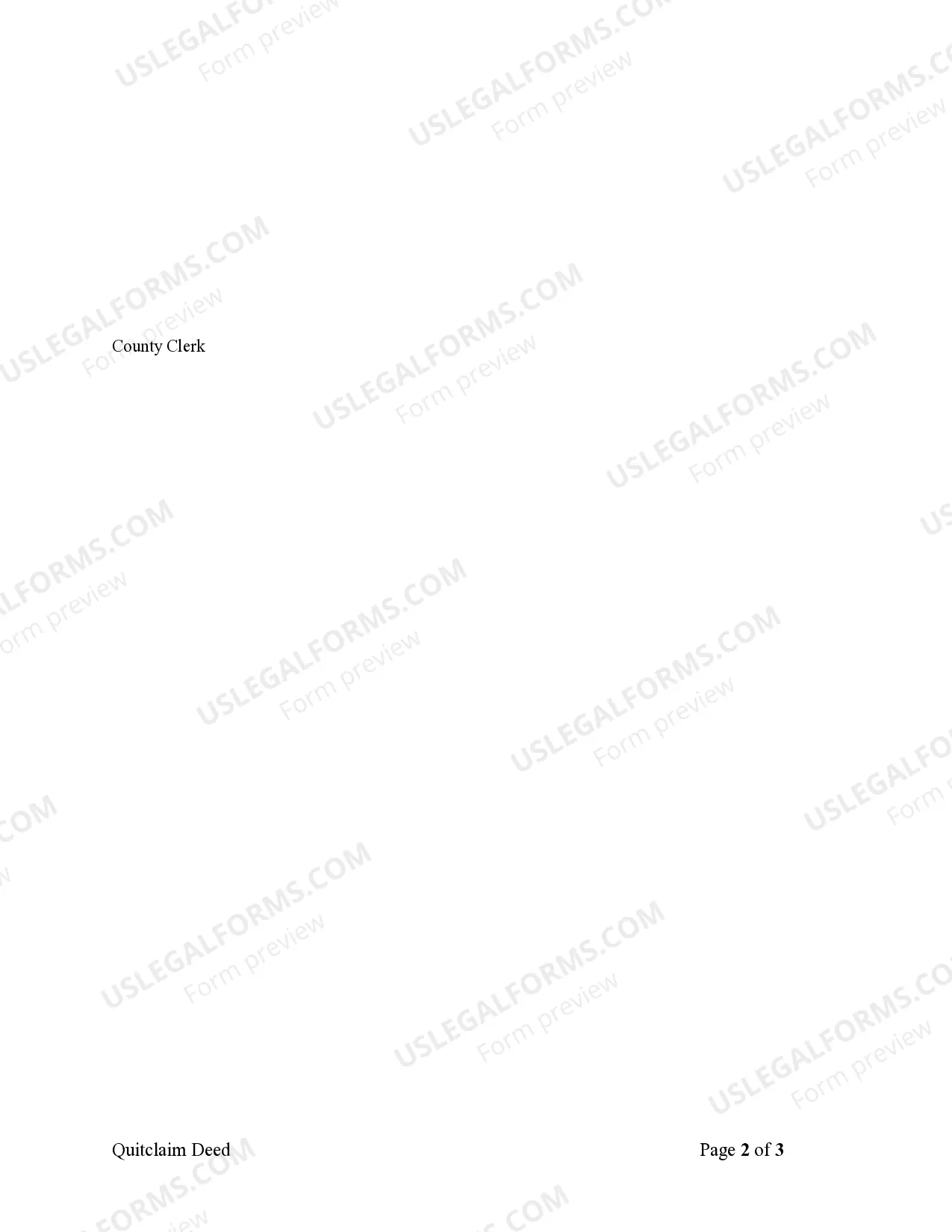 Preview Quitclaim Deed from Individual to Husband and Wife