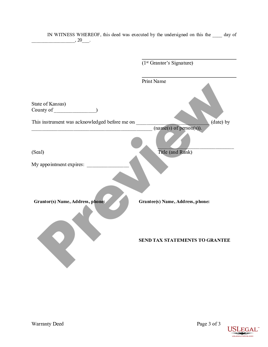 page 2 Warranty Deed from Individual to Husband and Wife preview