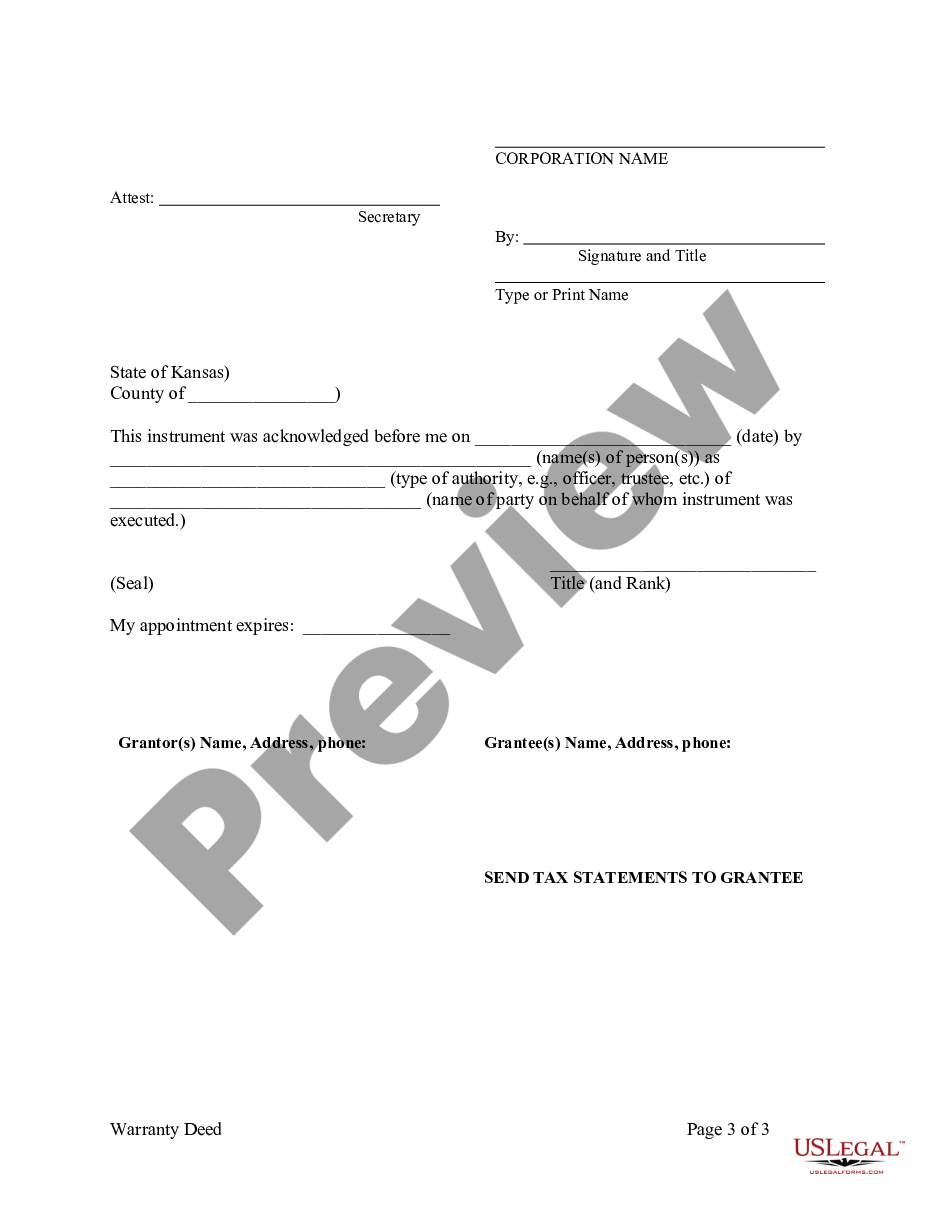 page 2 Warranty Deed from Corporation to Individual preview