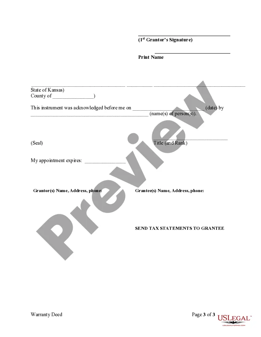 Preview Warranty Deed from Individual to a Trust