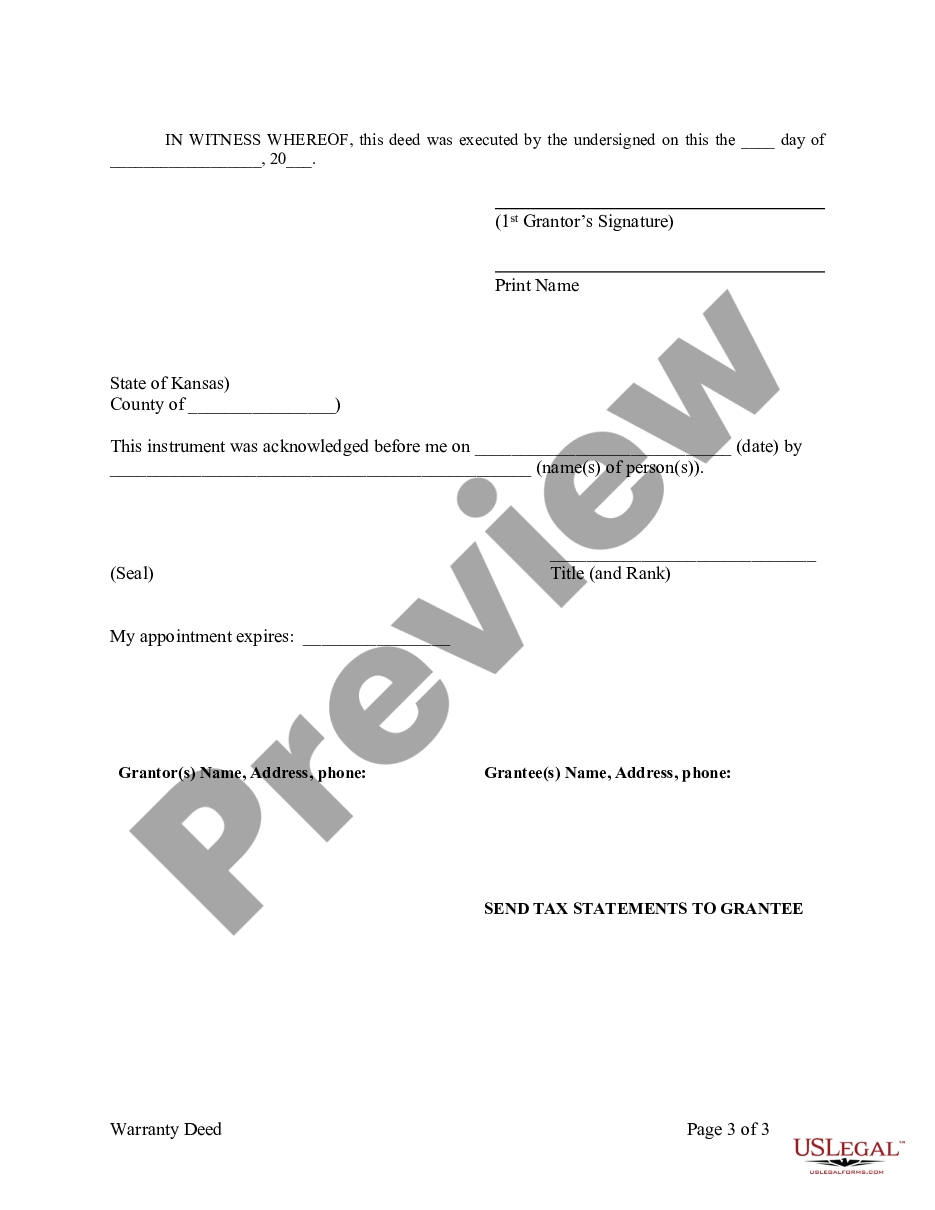 page 2 Warranty Deed from Husband to Himself and Wife preview