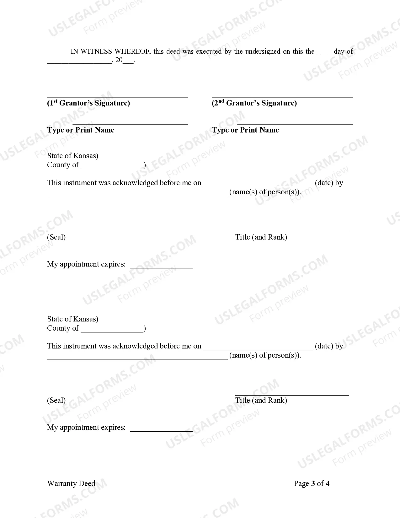 Preview Warranty Deed from Husband and Wife to Husband and Wife