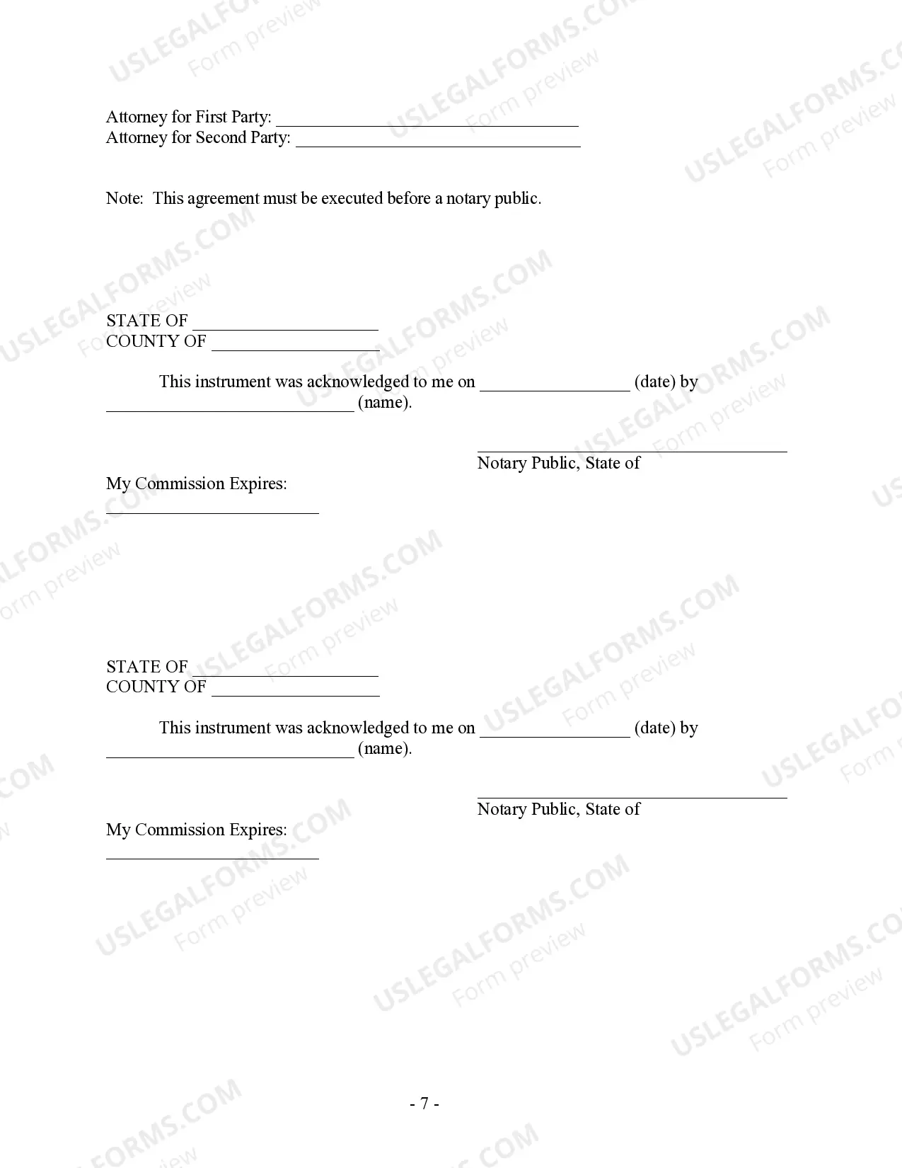 Preview Postnuptial Property Agreement