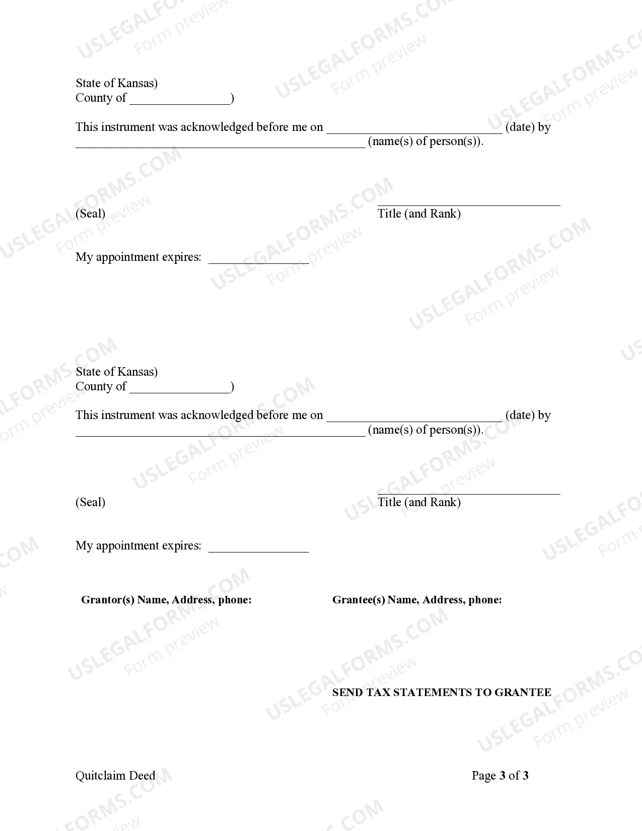 Preview Quitclaim Deed from Husband and Wife to an Individual