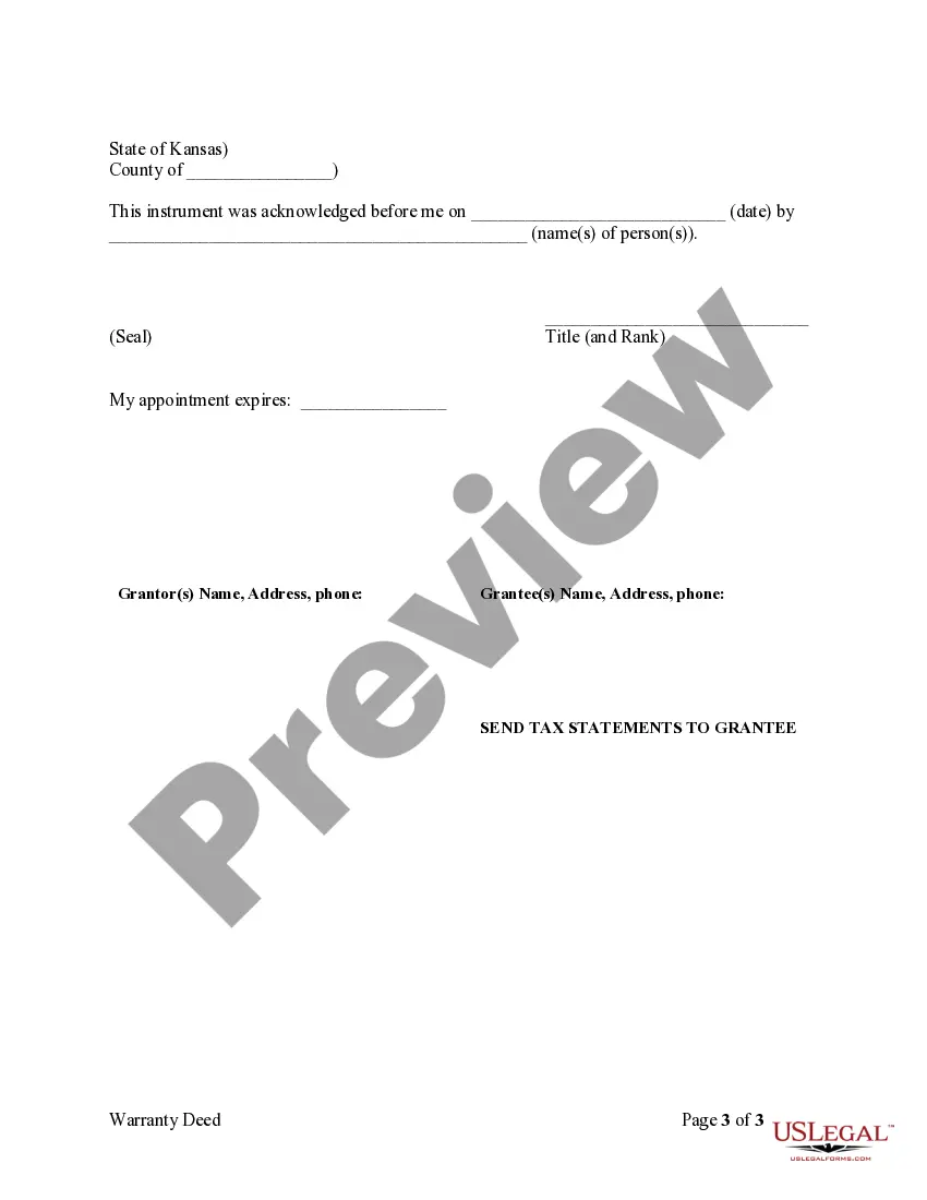 Preview Warranty Deed to Child Reserving a Life Estate in the Parents