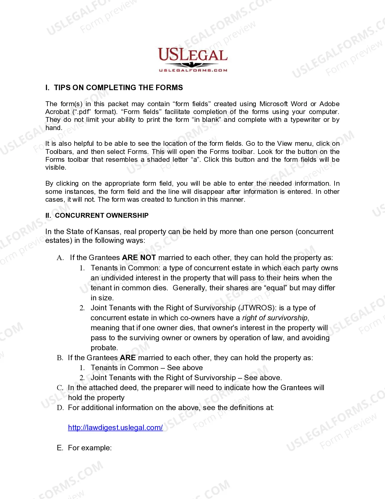 Preview Warranty Deed from Two Trustees to Husband and Wife