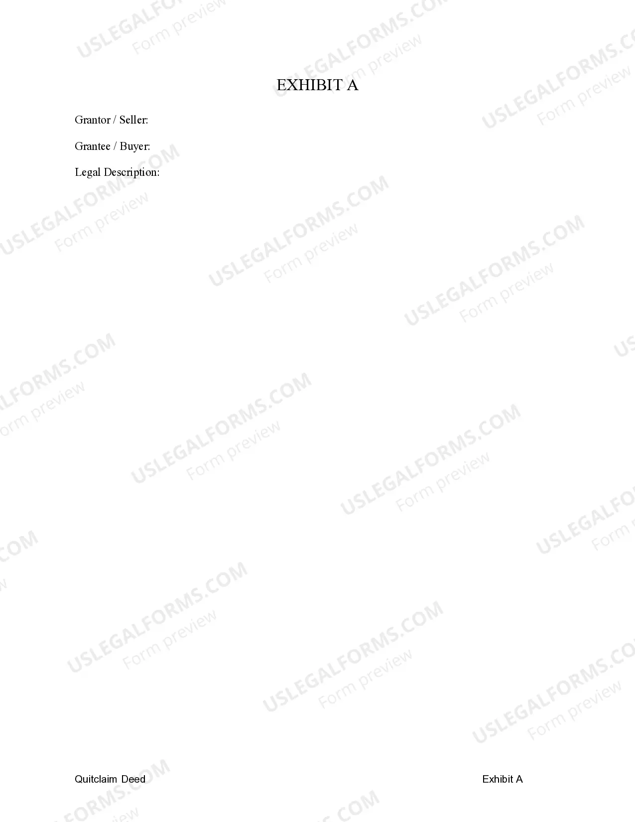 Preview Quitclaim Deed - Oil, Gas and Mineral Rights - Individual to Trust