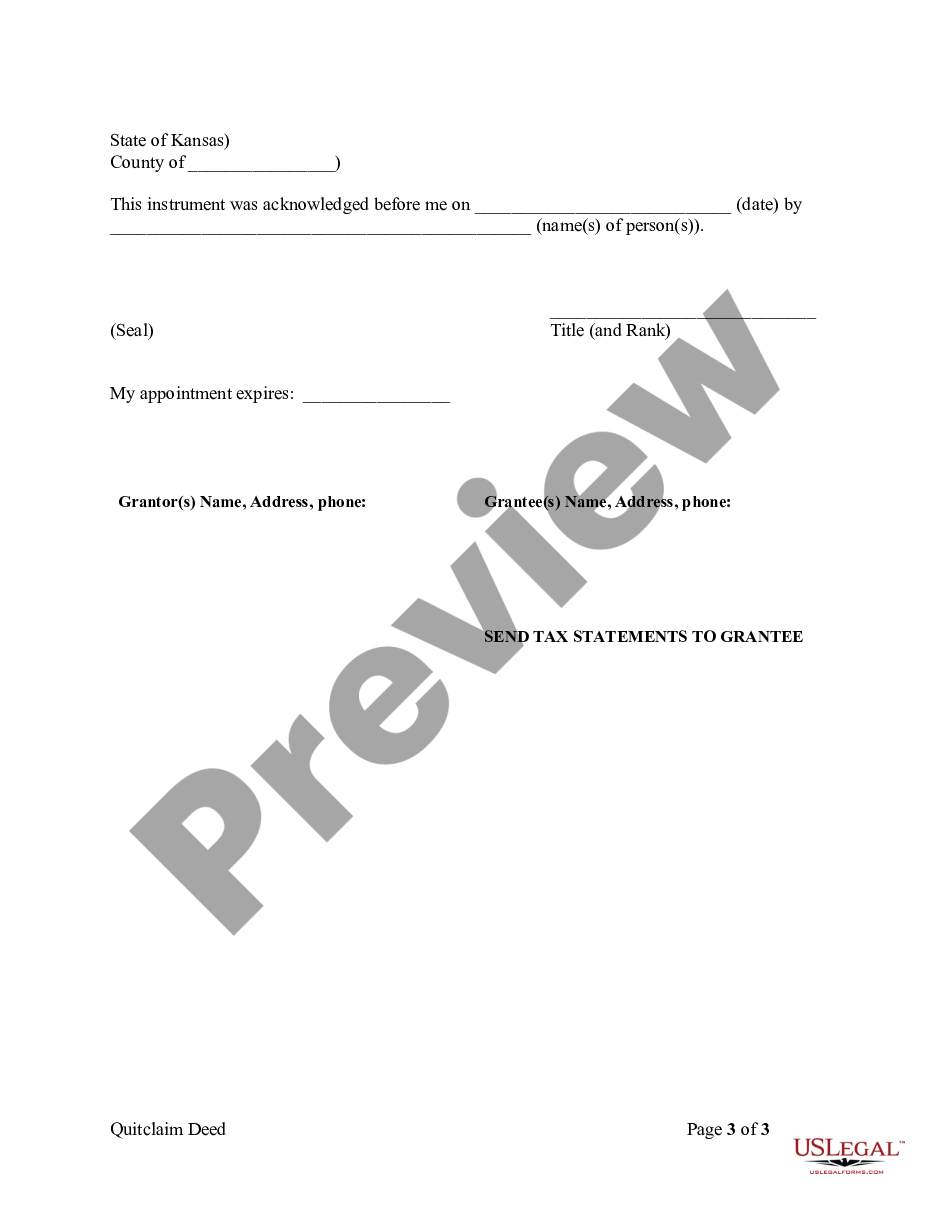 page 2 Quitclaim Deed from Individual to Two Individuals in Joint Tenancy preview