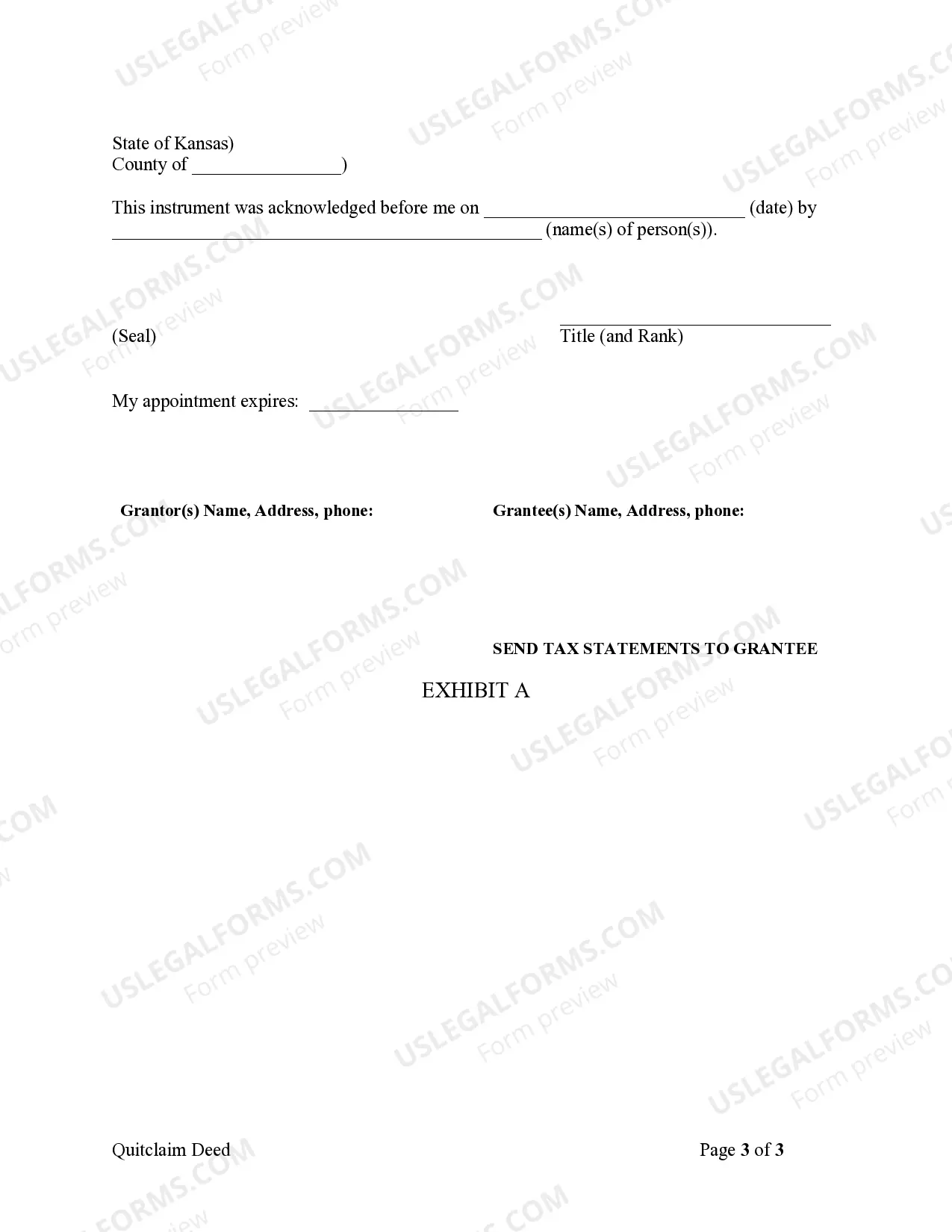Preview Quitclaim Deed from Individual to Two Individuals in Joint Tenancy