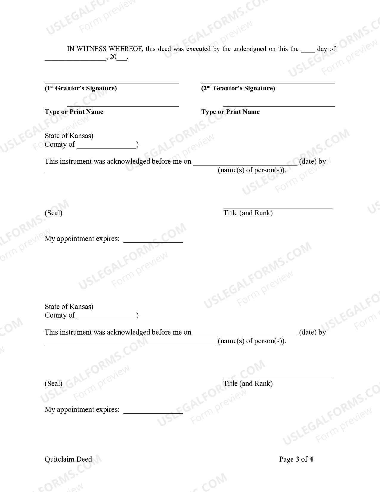 Preview Quitclaim Deed by Two Individuals to Husband and Wife