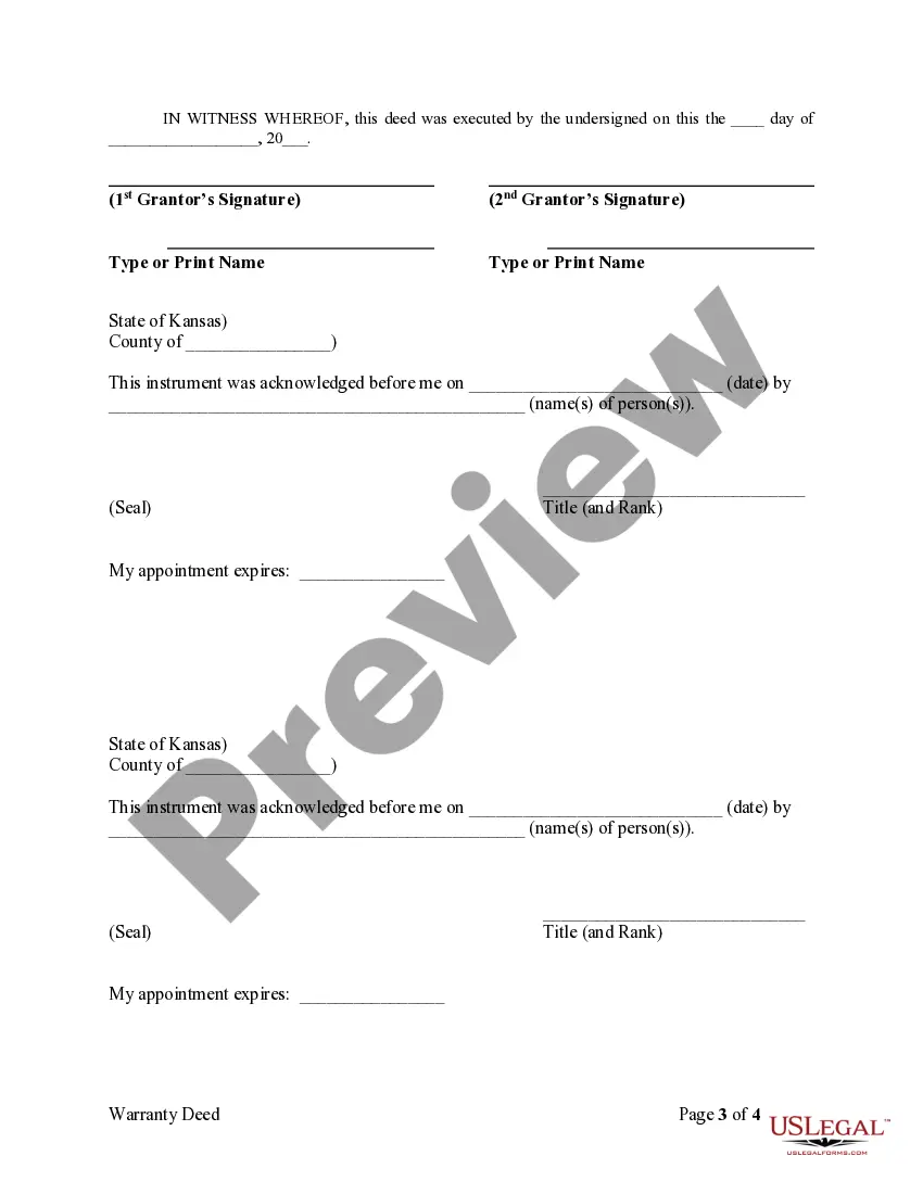 Preview Warranty Deed from two Individuals to Husband and Wife