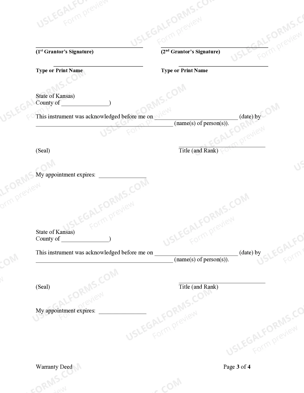 Preview Warranty Deed from two Individuals to LLC