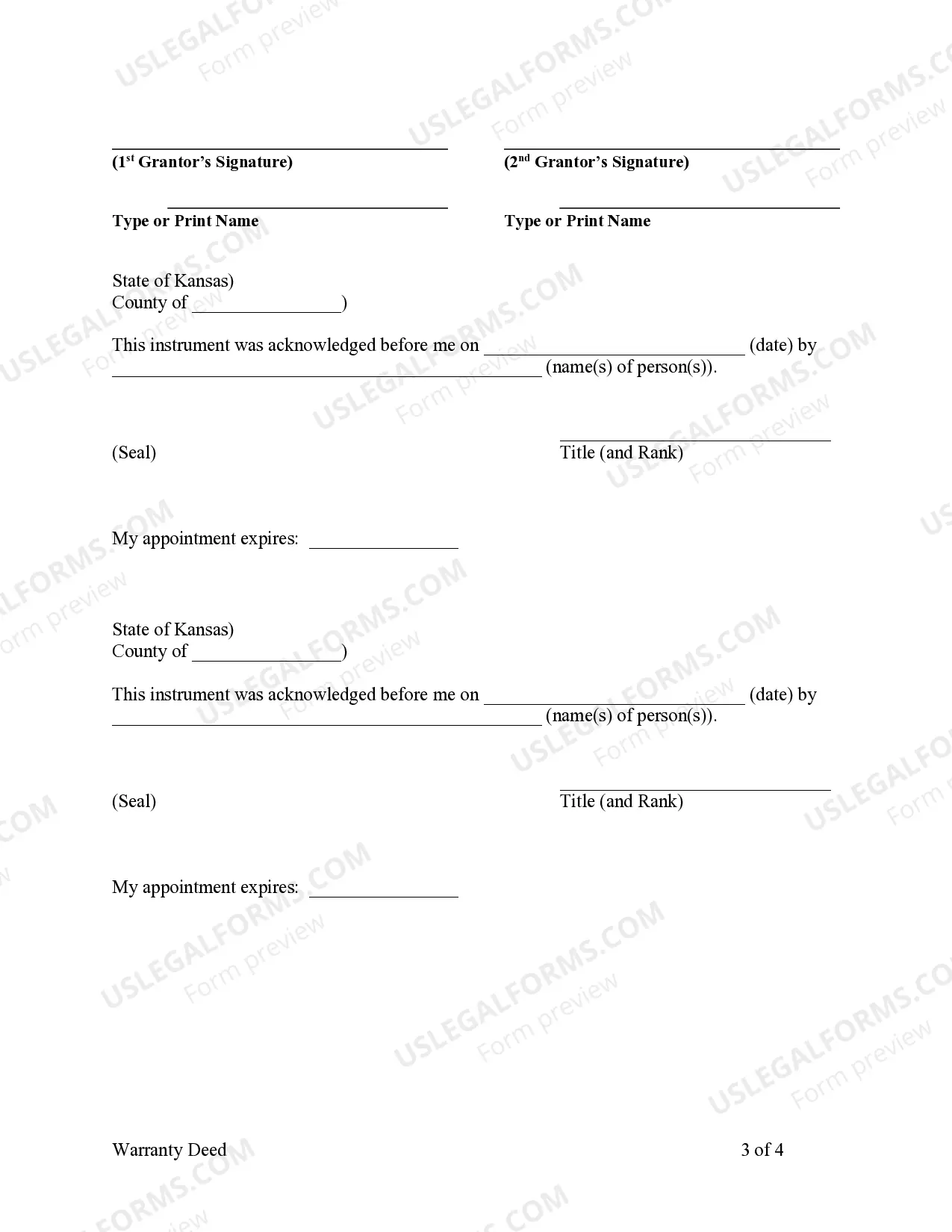 Preview Warranty Deed from two Individuals to Corporation