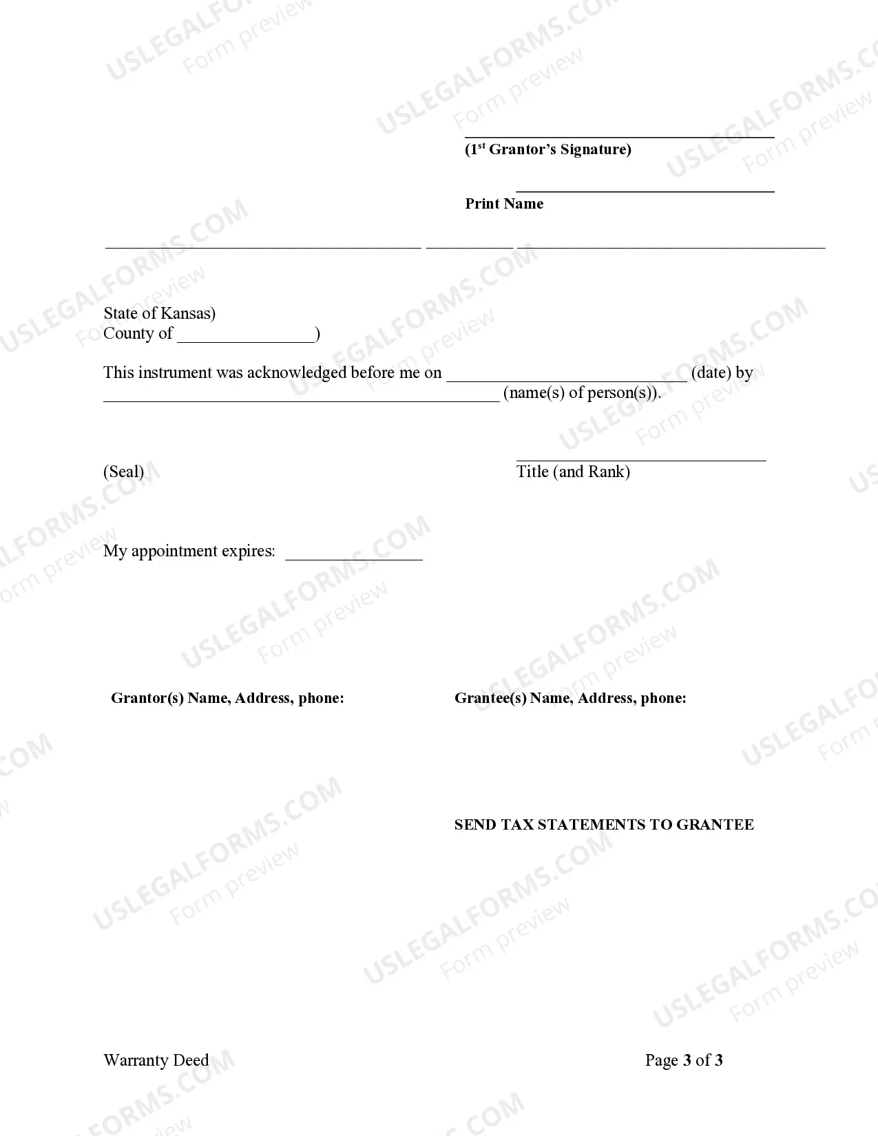 Preview Warranty Deed from Individual to Corporation