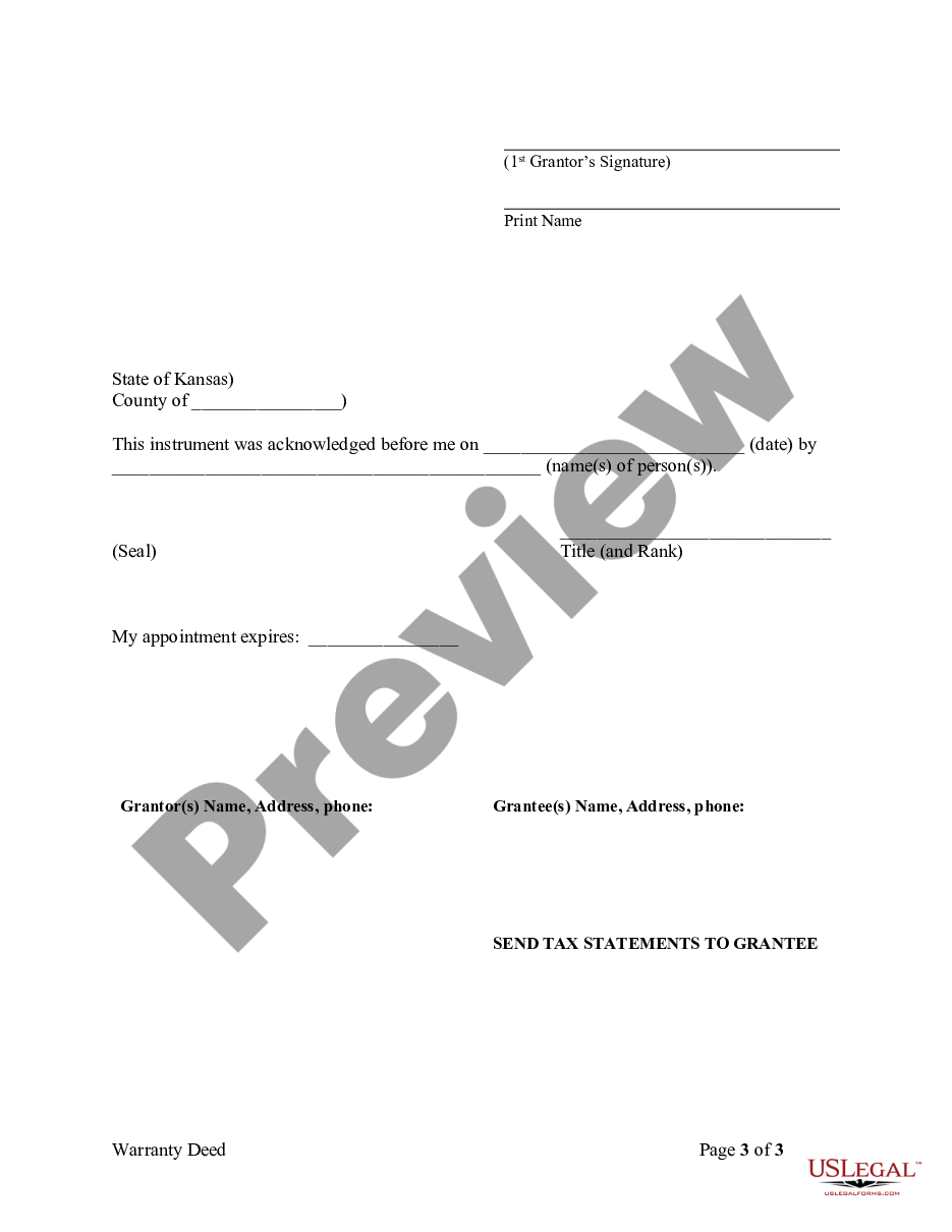 page 2 Warranty Deed from Individual to LLC preview