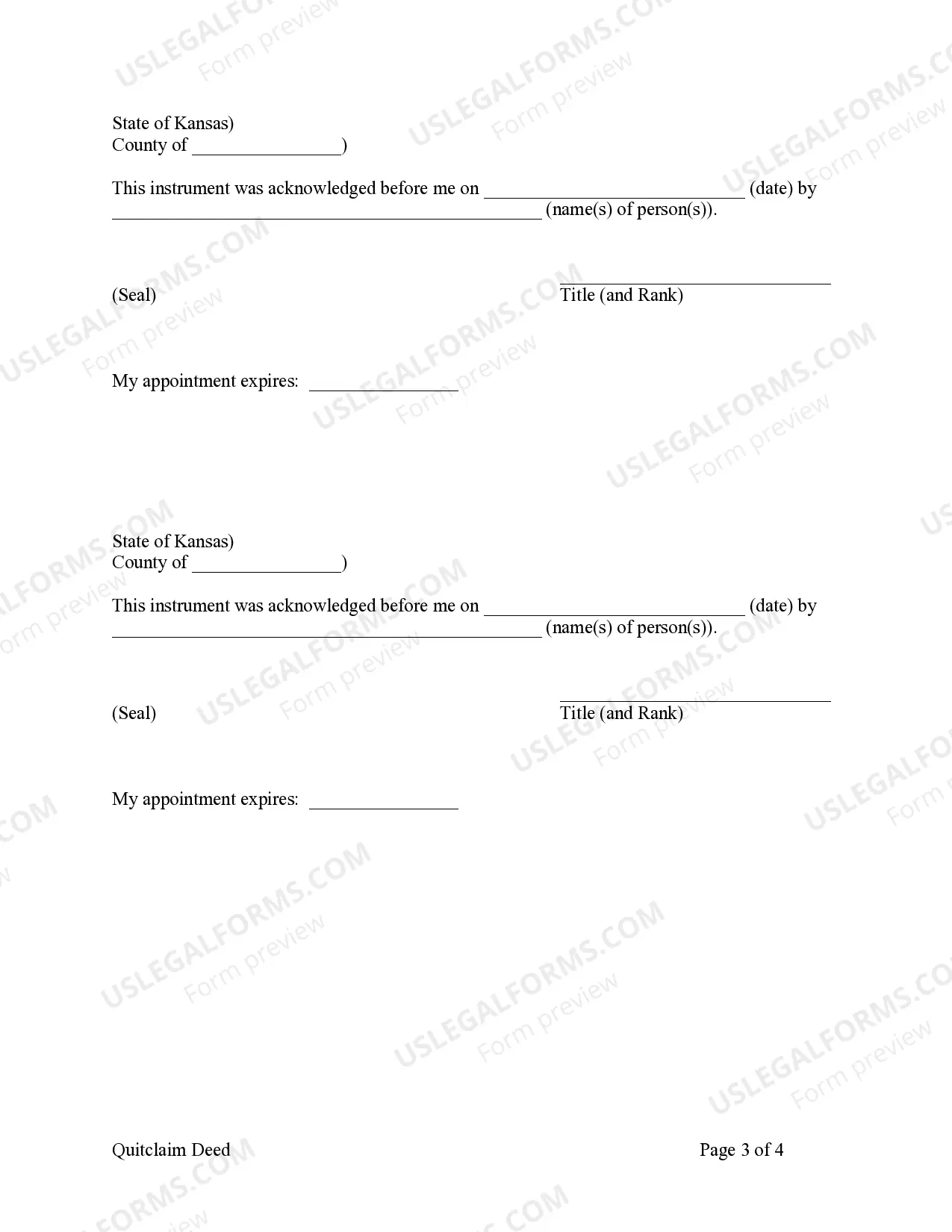 Preview Quitclaim Deed from Husband and Wife to LLC