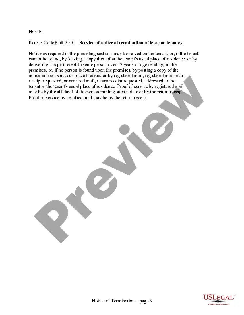 Get 30 Day Notice to Terminate Month-to-Month or Longer Lease for Residential from Landlord to Tenant Preview 30 Day Notice to Terminate Month-to-Month or Longer Lease for Residential from Landlord to Tenant
