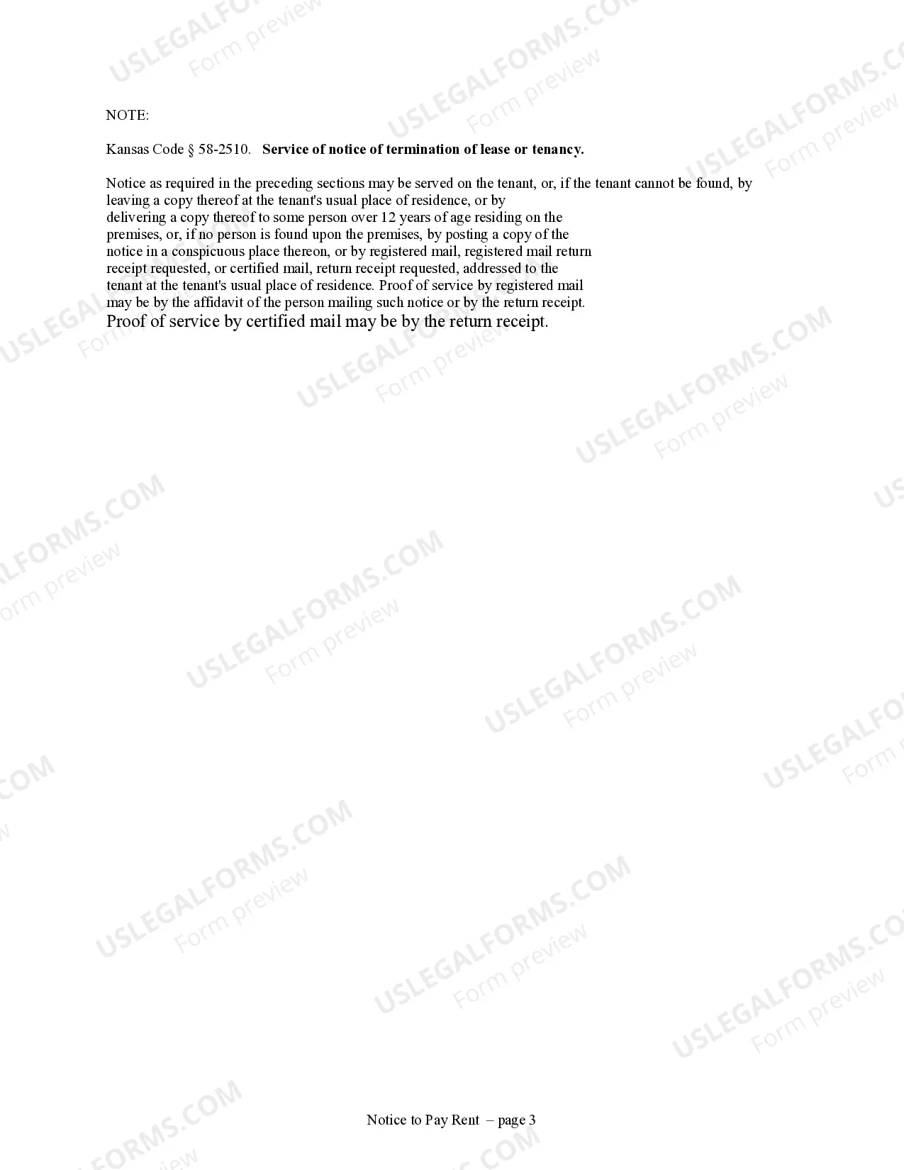 Preview 3 Day Notice to Pay Rent or Lease Terminates - Lease pay period is less than 3 months