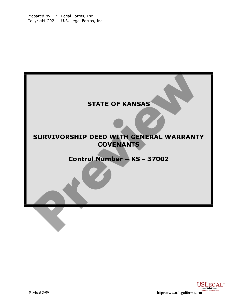 page 0 Survivorship Deed with General Warranty Covenants preview
