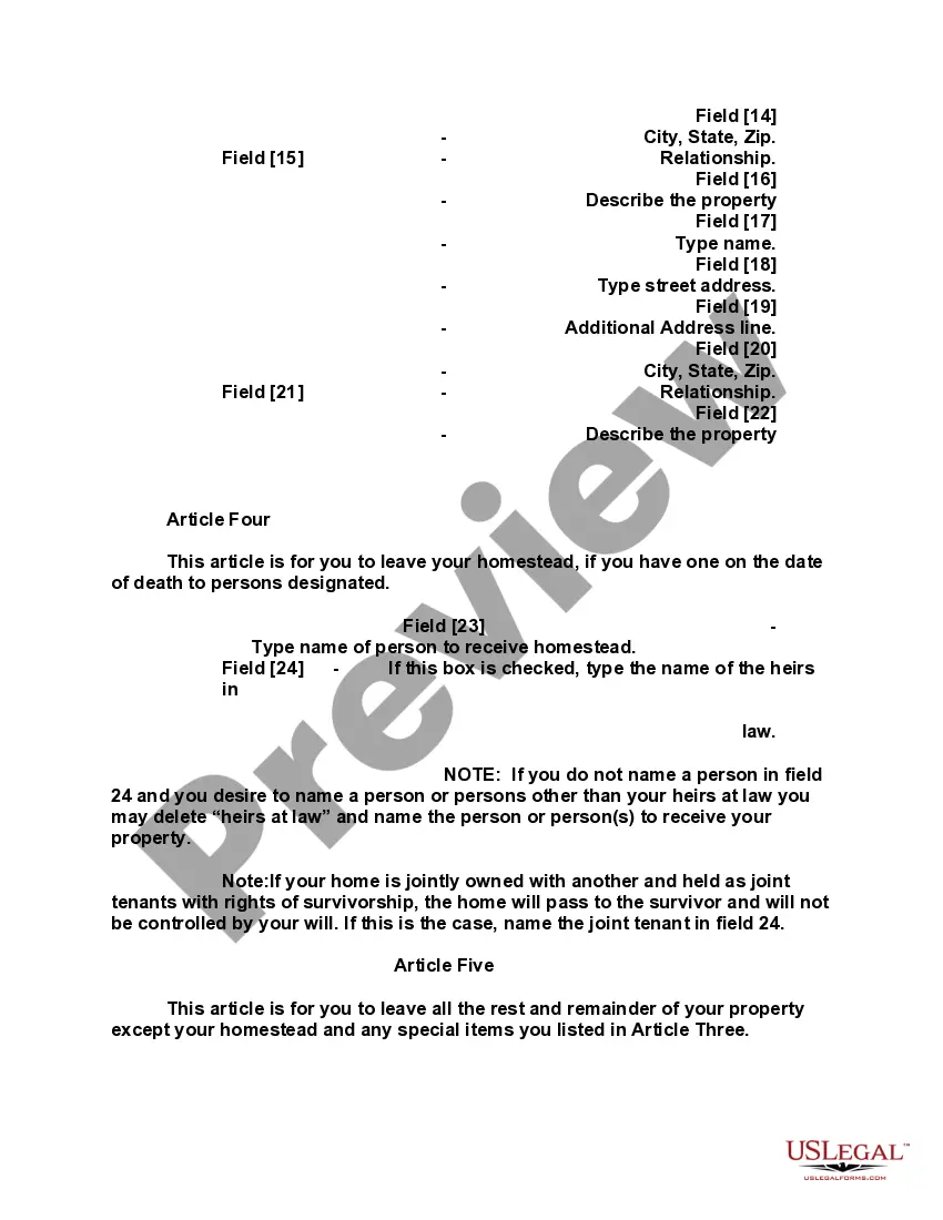 Preview Mutual Wills containing Last Will and Testaments for Man and Woman living together not Married with No Children